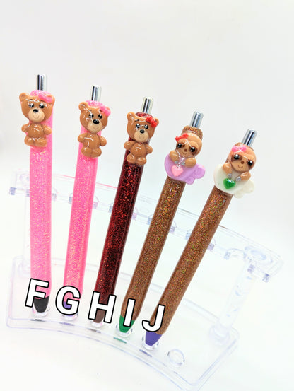 Colorful Animal Glitter Pens