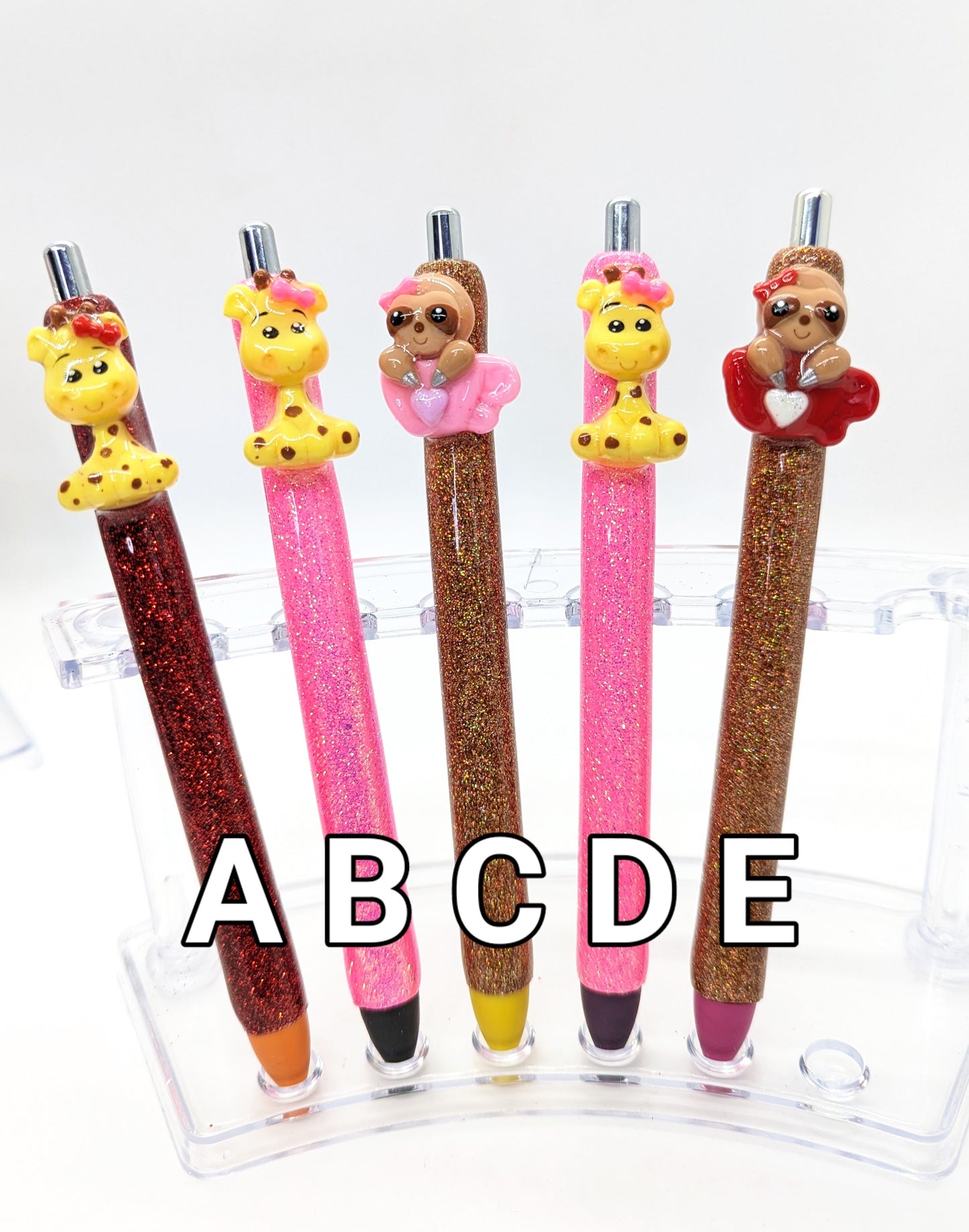 Colorful Animal Glitter Pens