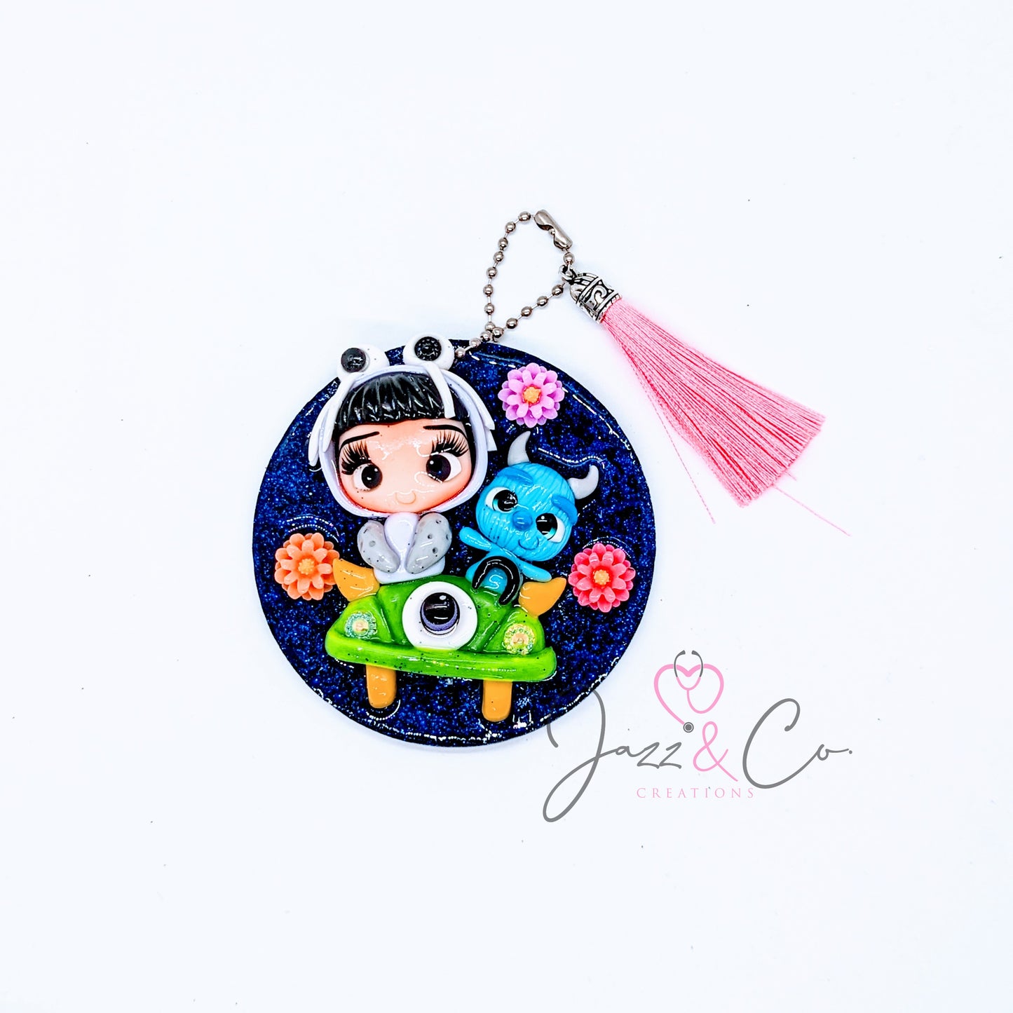 Boo Flower Key Chain