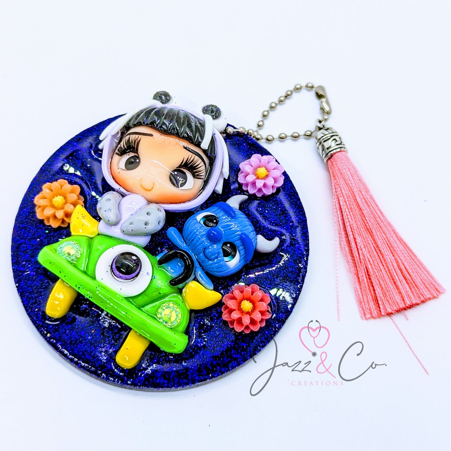 Boo Flower Key Chain