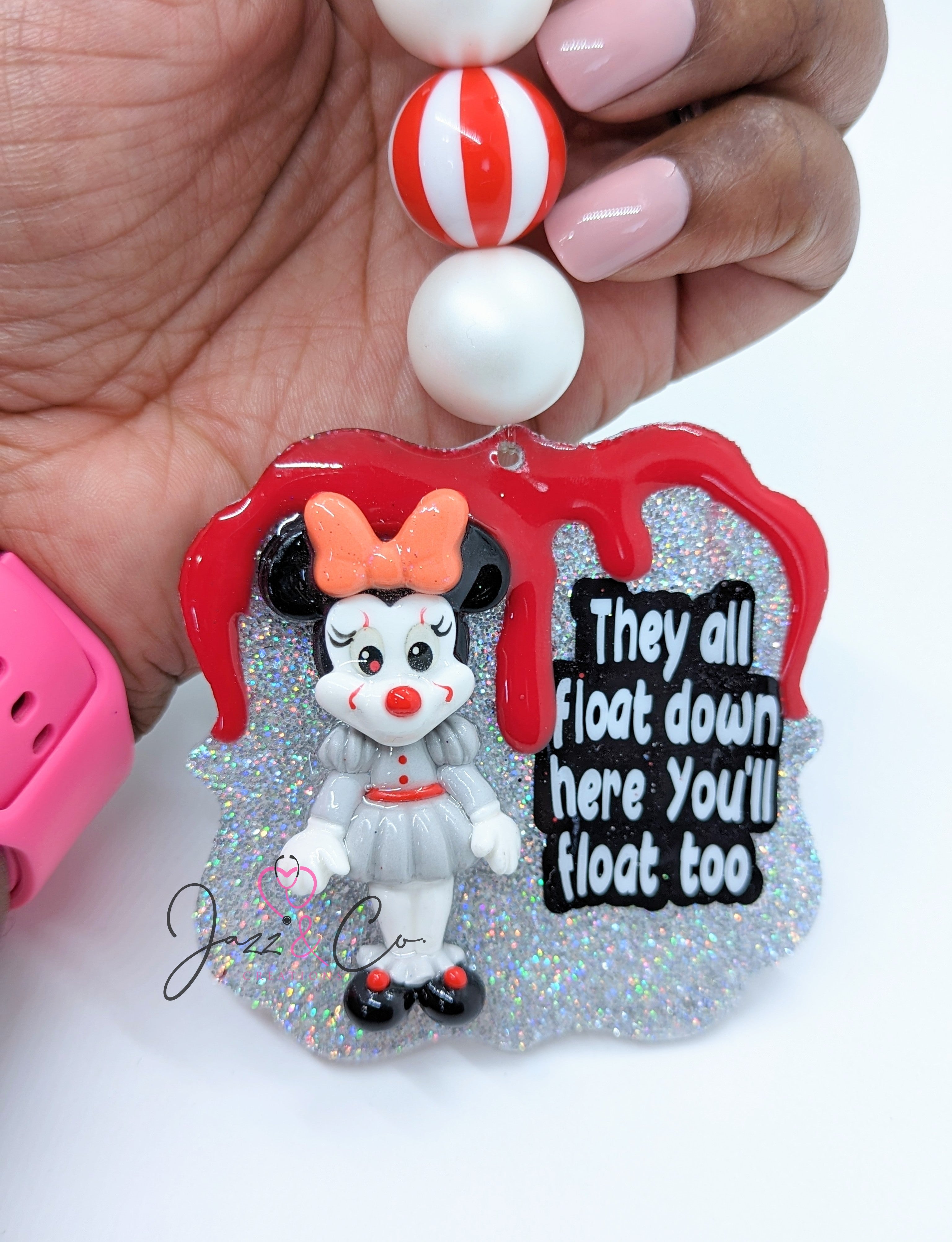 Clown Girl Horror Key Chain