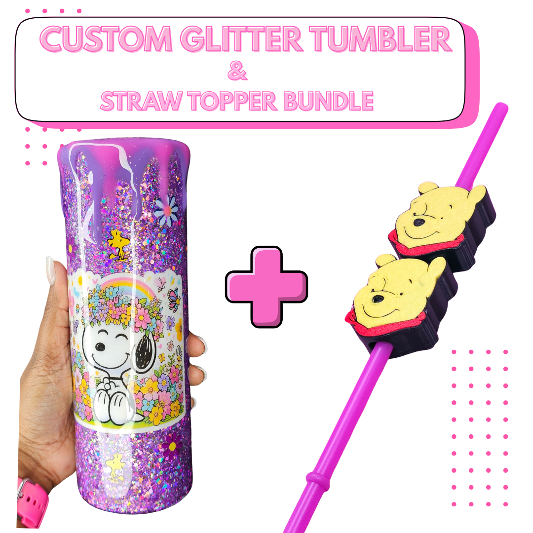 BFCM Special: Custom Tumbler + Straw Topper Bundle