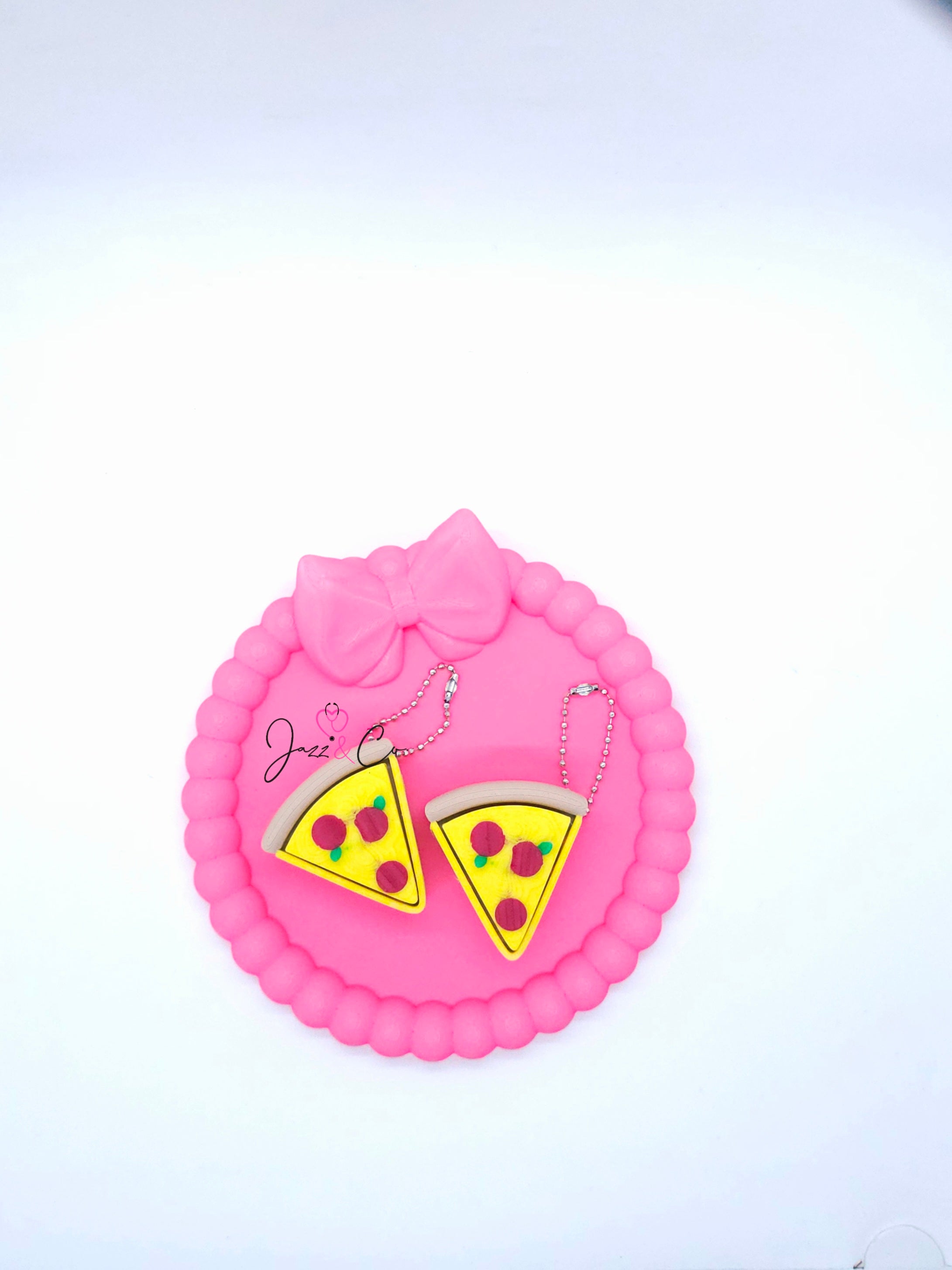 Pizza Slice 3D Printed Fidget Clicker Keychain