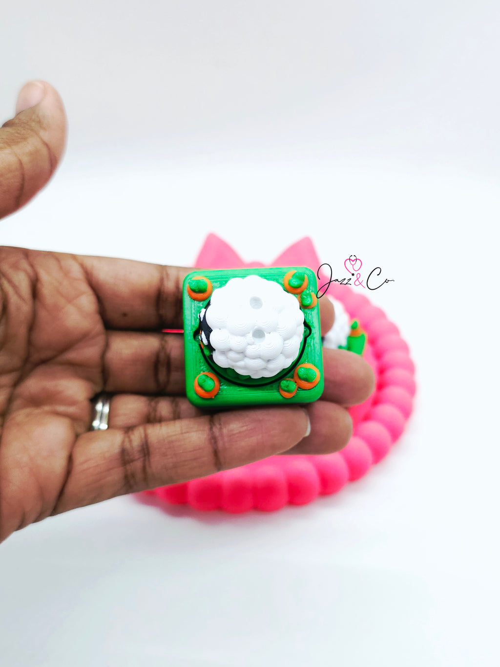 Sheep Garden Fidget Clicker Keychain