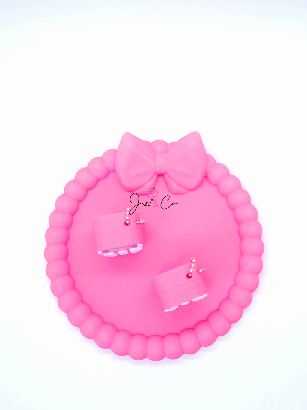 Pink Retro Phone 3D Printed Fidget Clicker Keychain