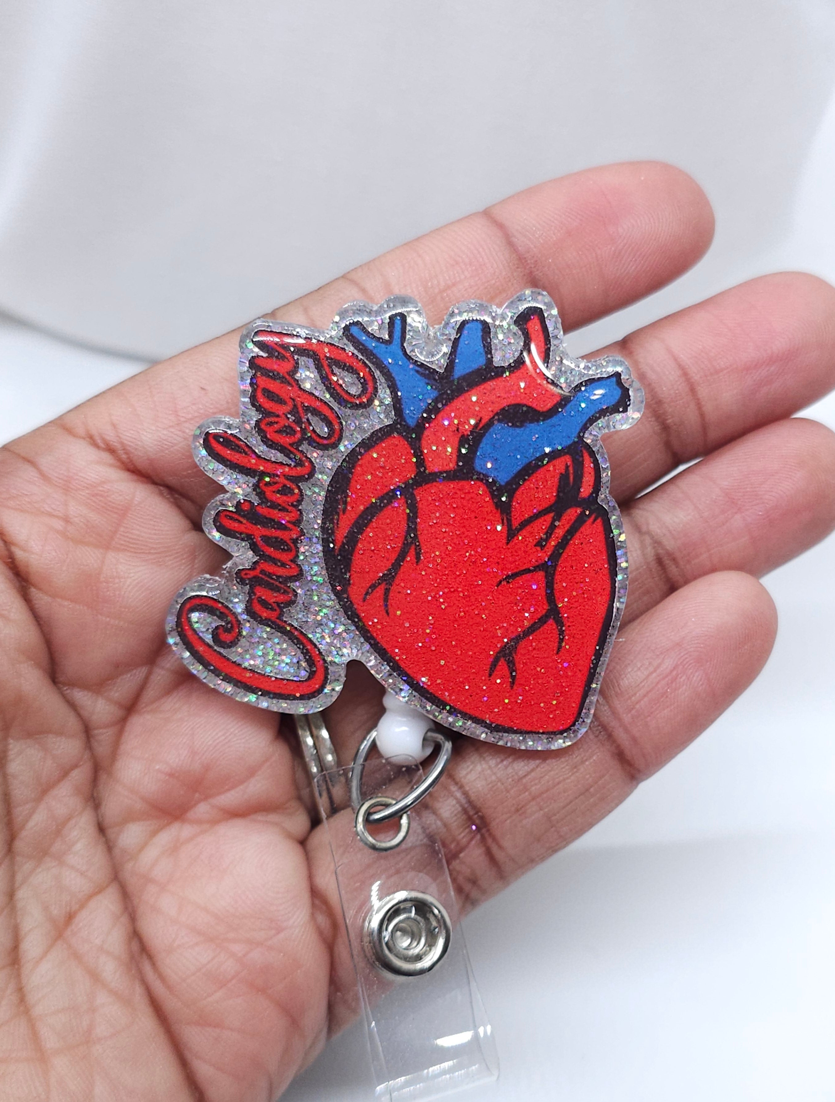 Cardiology Badge Reel - Anatomical Heart Badge Reel