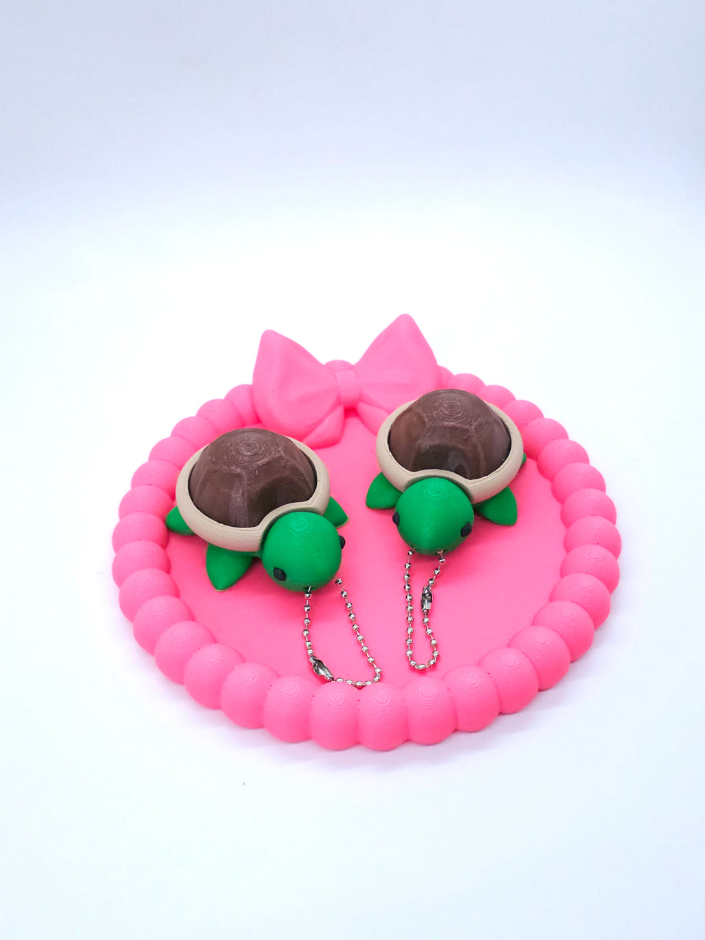 Turtle 3D Printed Fidget Clicker Keychain