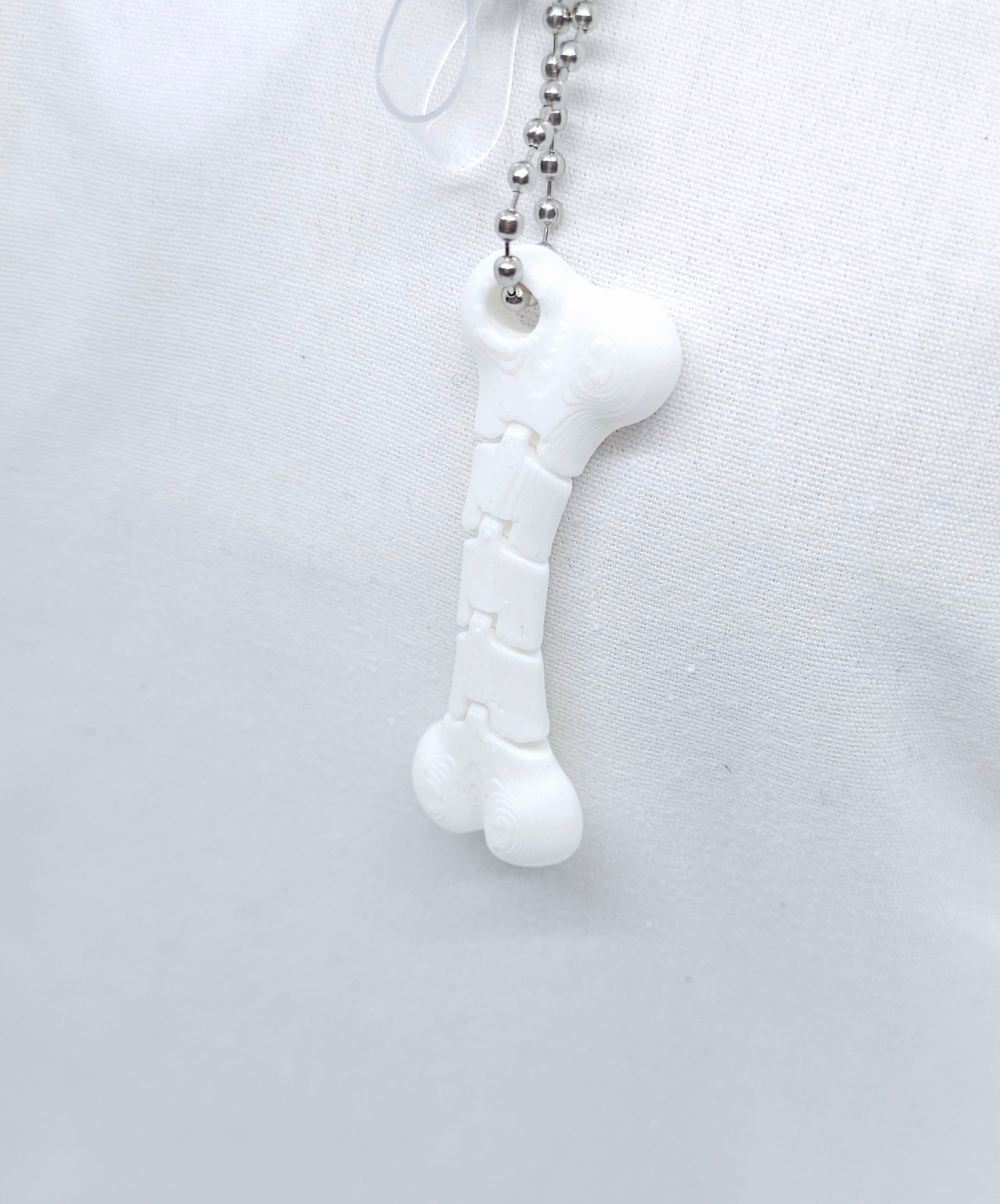 Flexible Bone Badge Reel Charm - Fun Nurse Accessory