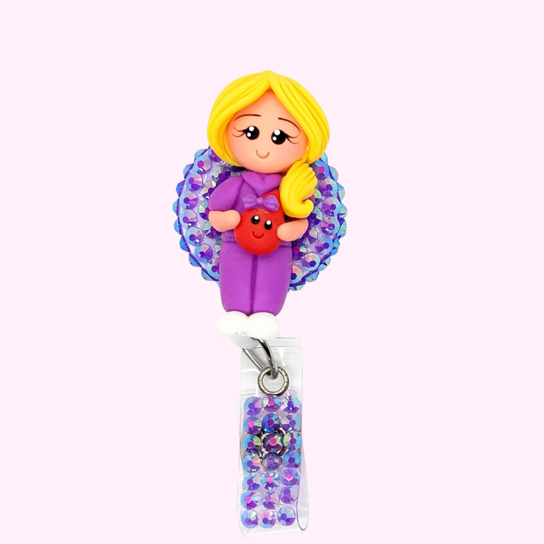 Nurse With Blood Drop Badge Reel