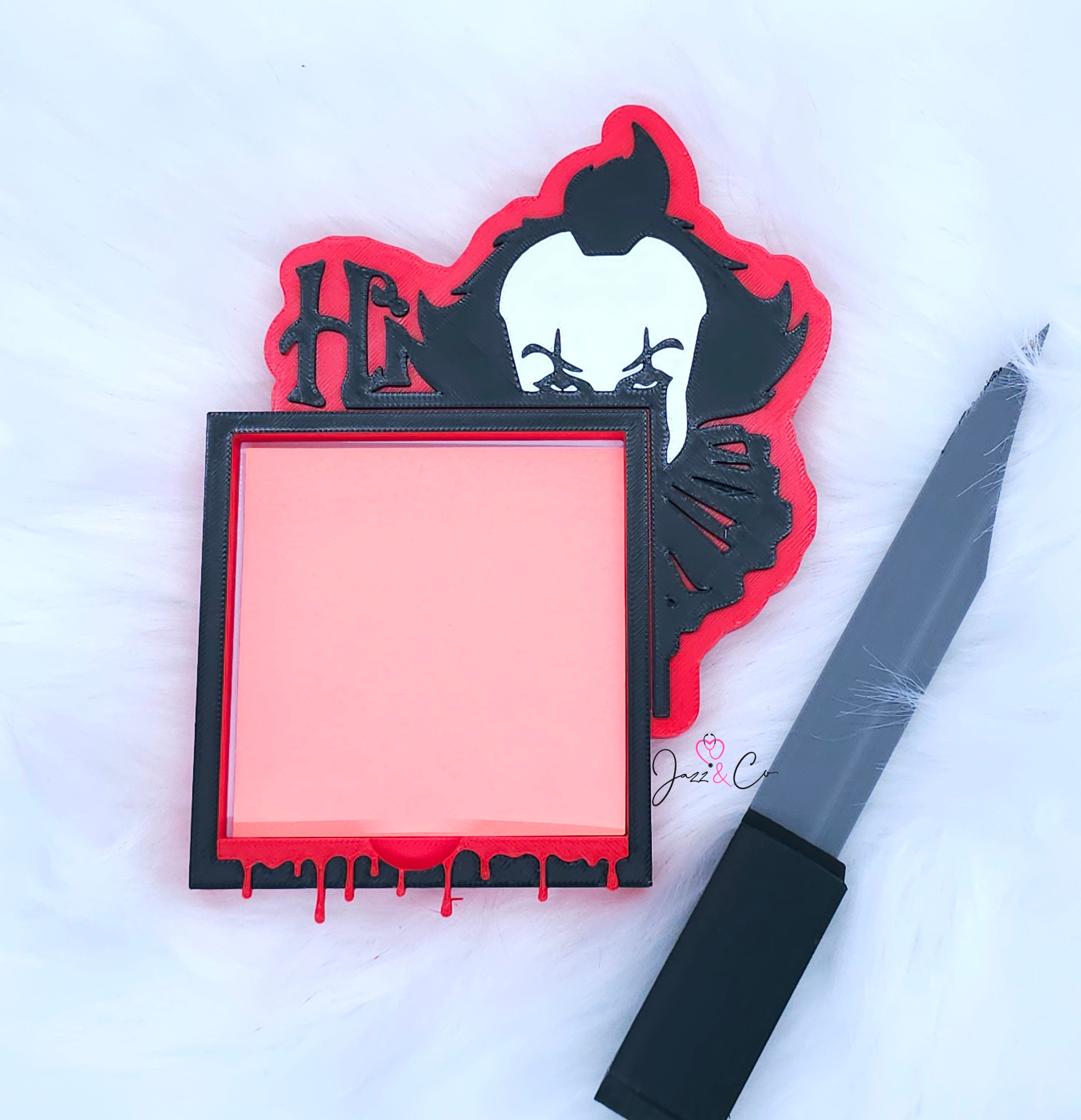 Scary Clown Sticky Note Holder