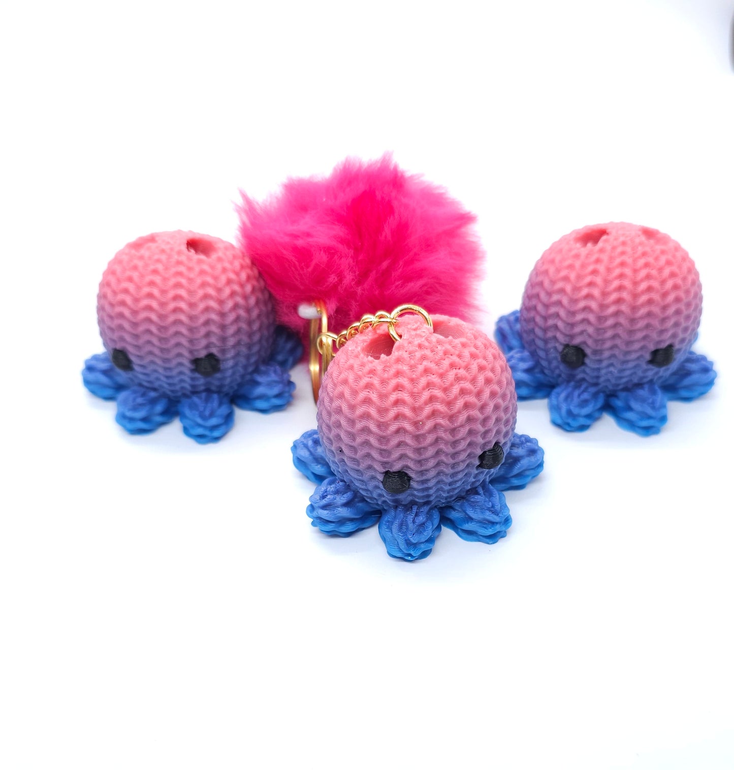 Crochet Octopus Keychain