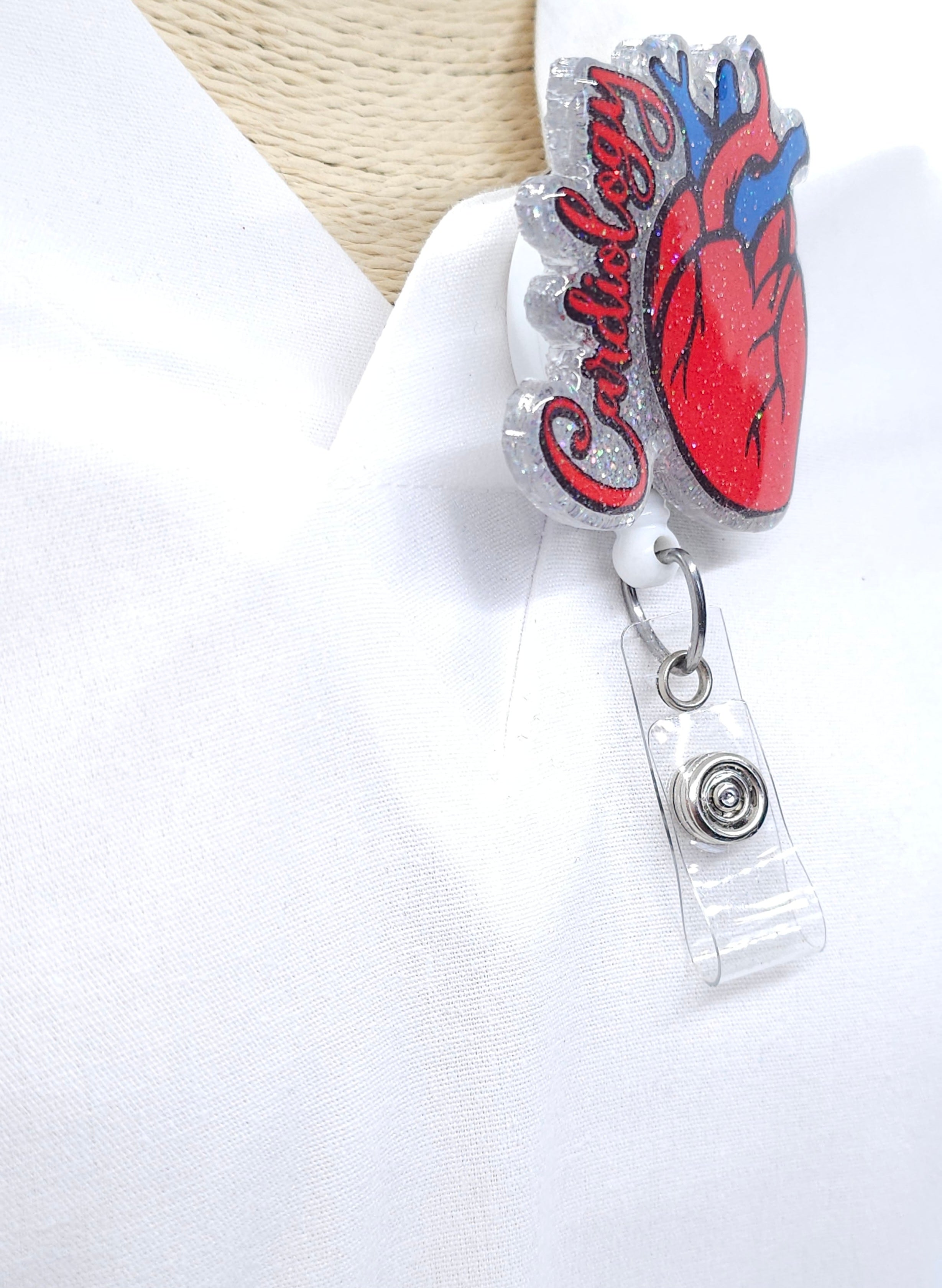 Cardiology Badge Reel - Anatomical Heart Badge Reel