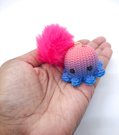 Crochet Octopus Keychain
