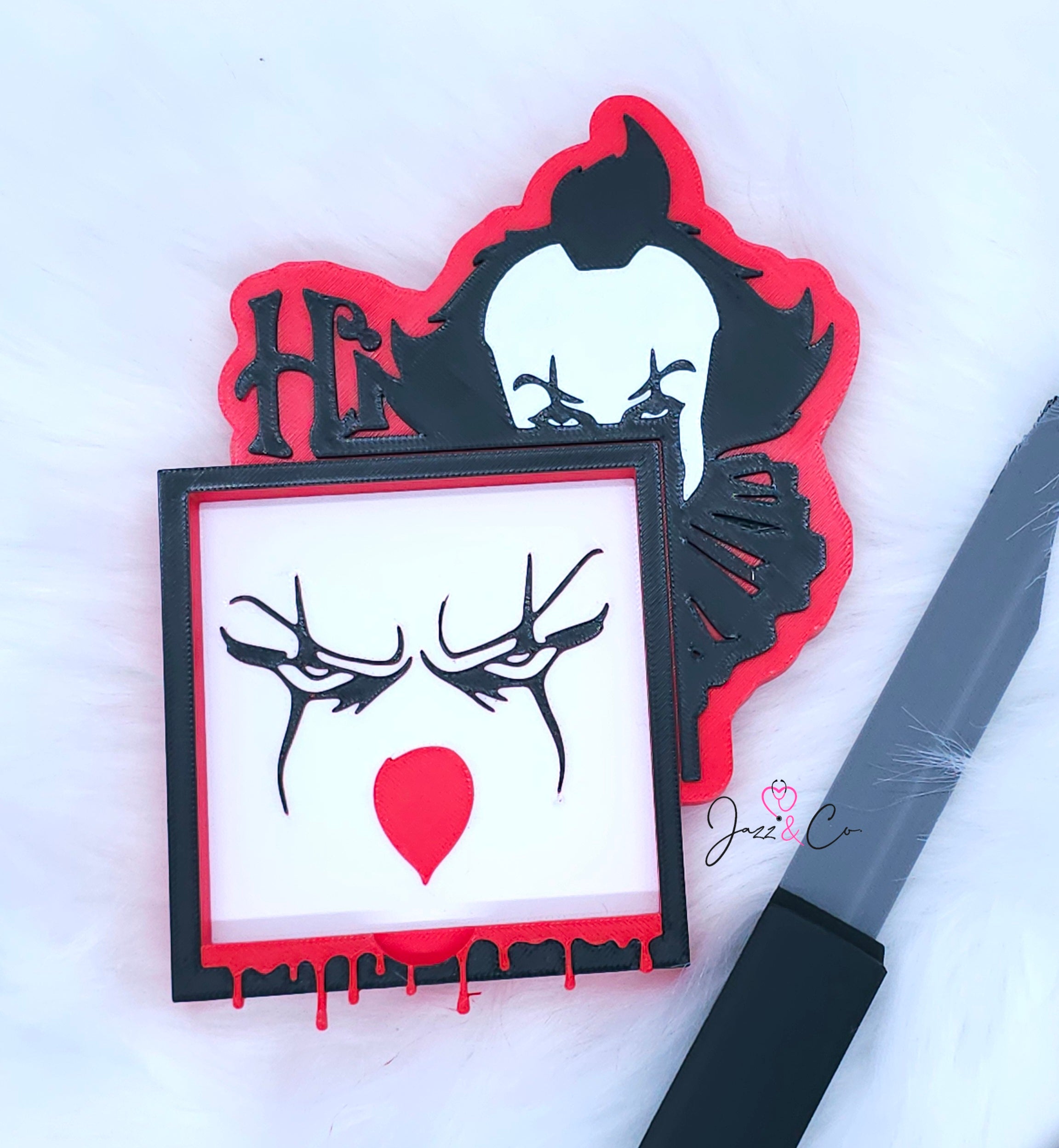 Scary Clown Sticky Note Holder