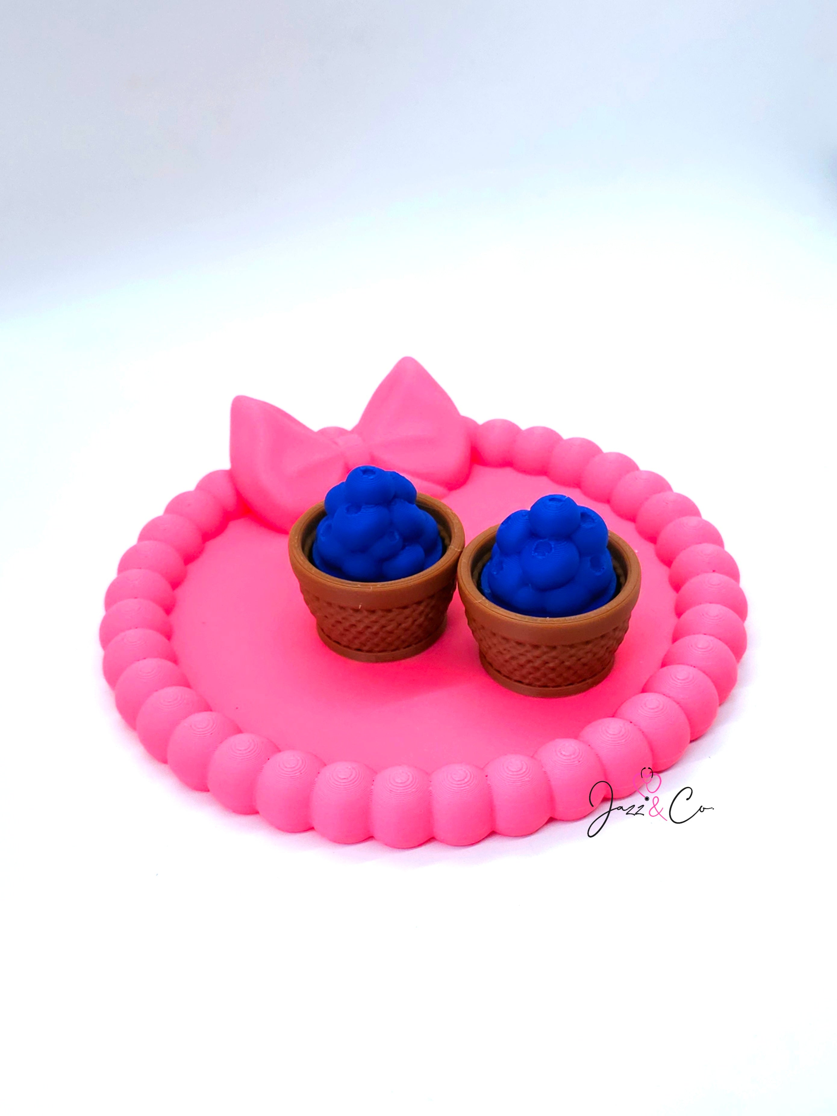 Blueberry Basket Fidget Clicker Keychain