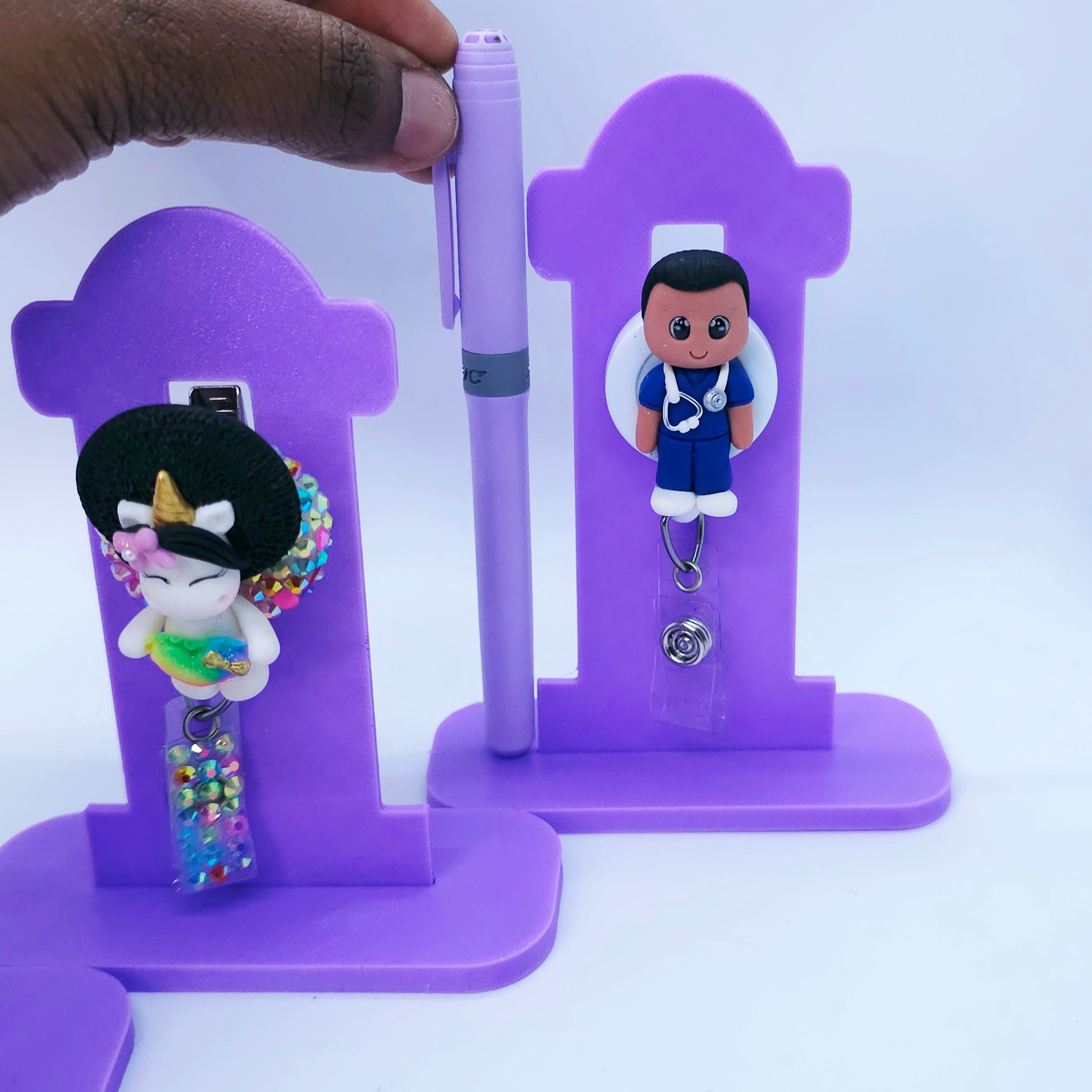 Badge Reel Display Stand - 3D Printed Holder (Small, Medium, Large)