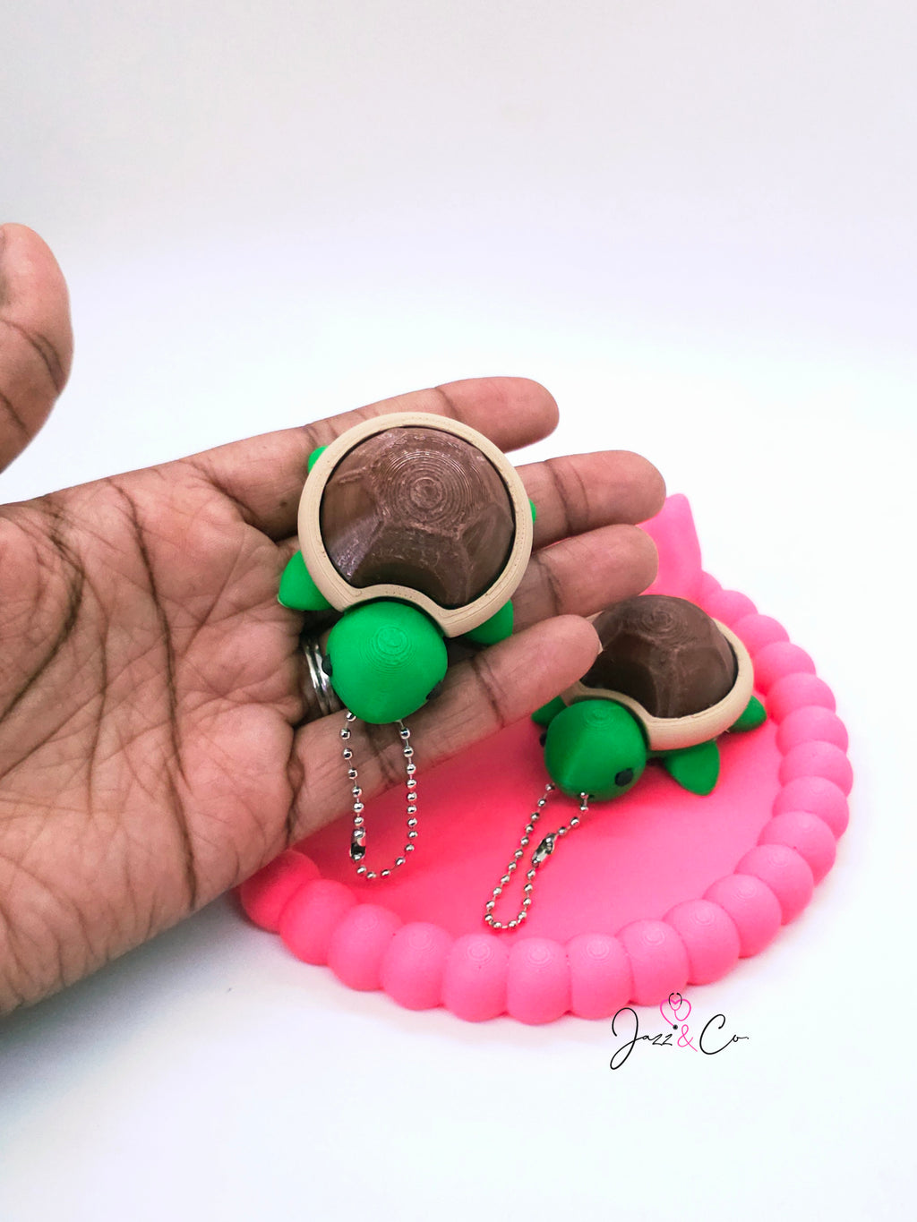 Turtle 3D Printed Fidget Clicker Keychain