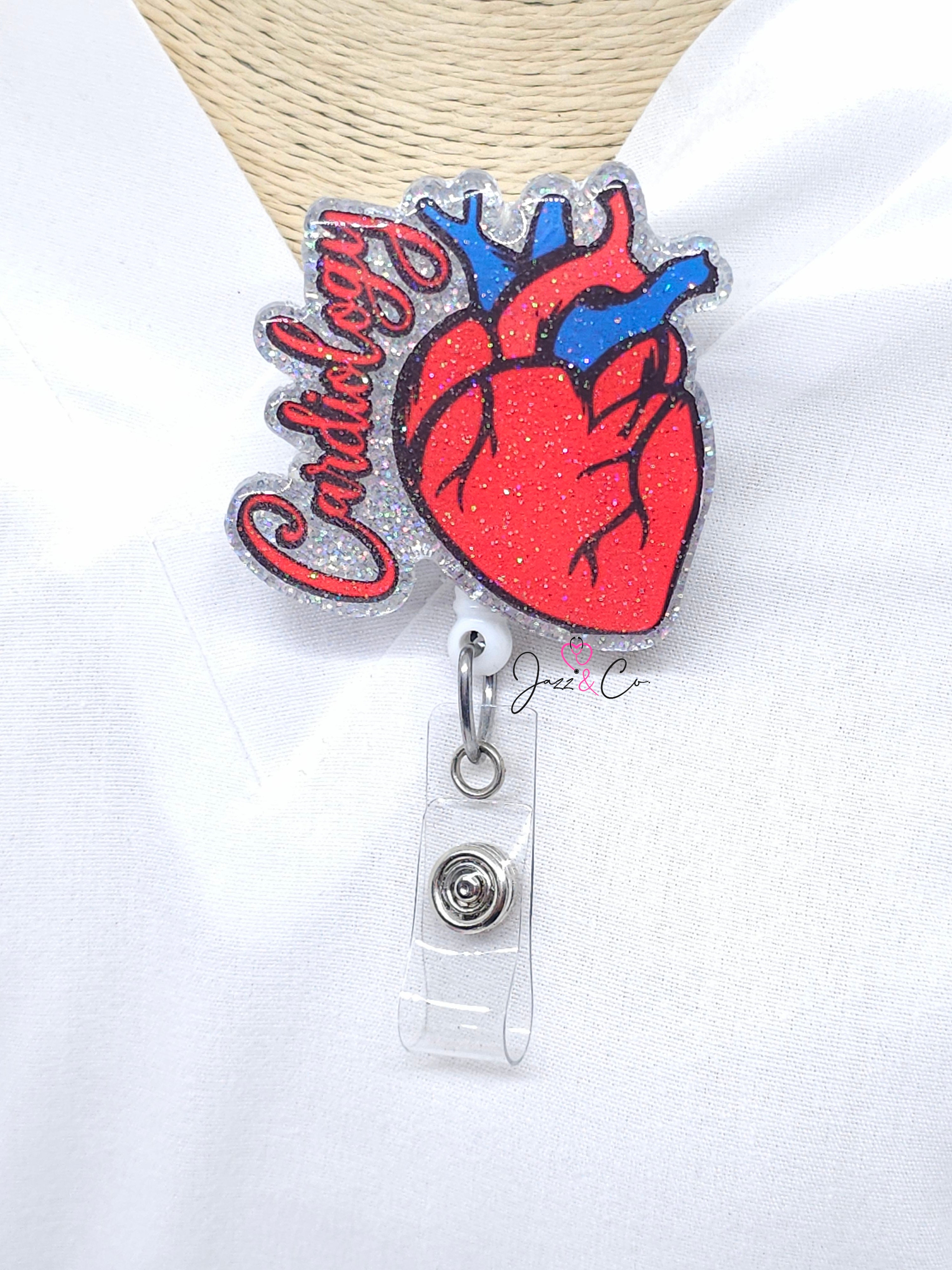 Cardiology Badge Reel - Anatomical Heart Badge Reel