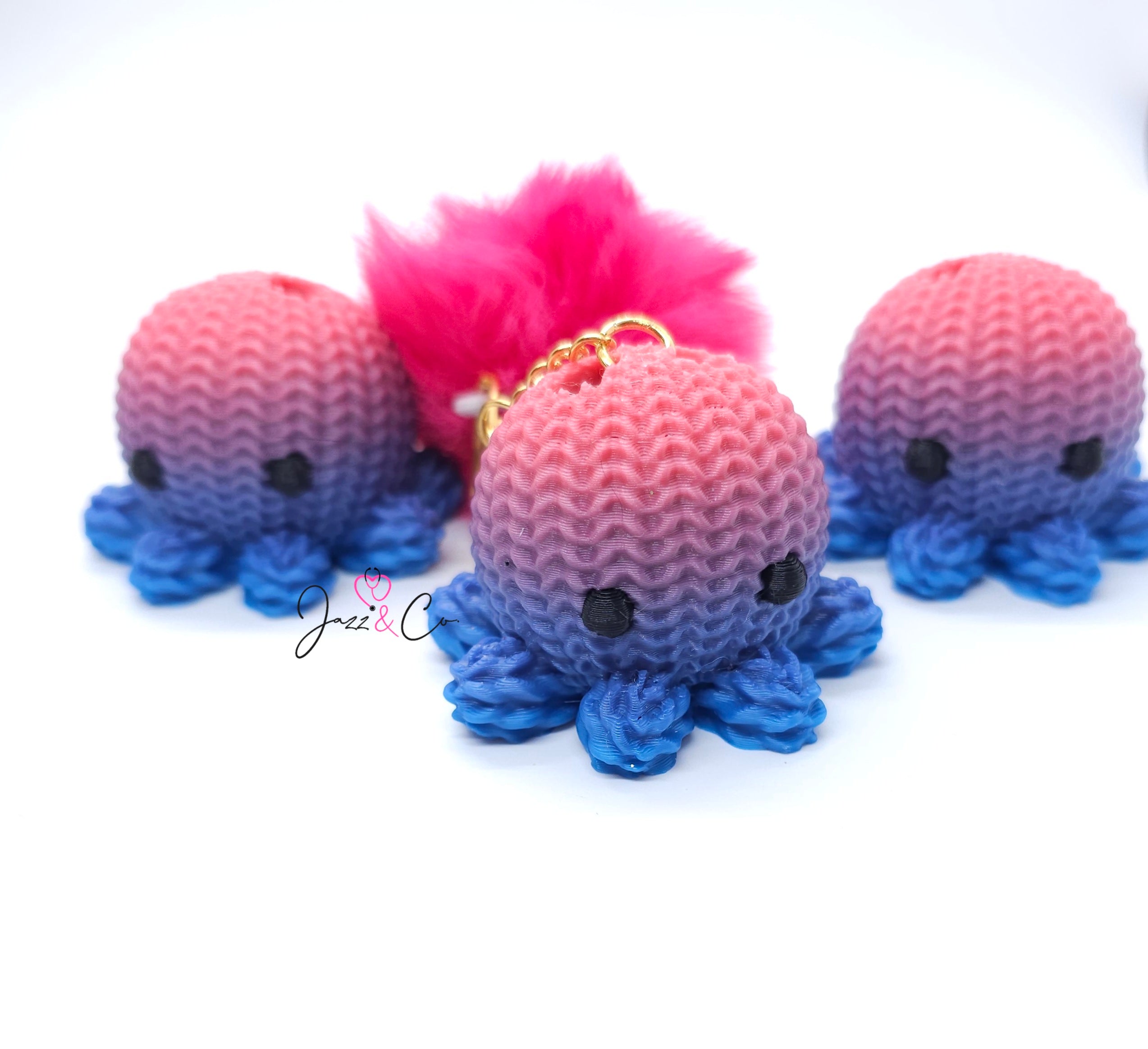 Crochet Octopus Keychain