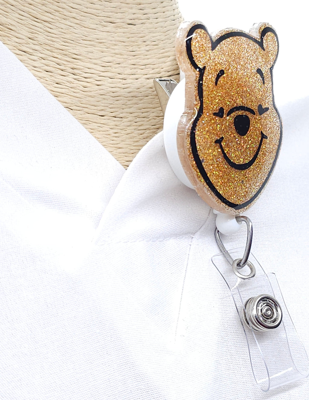 Honey Bear Glitter Badge Reel