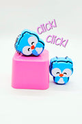 Owl Fidget Clicker Keychain - Blue
