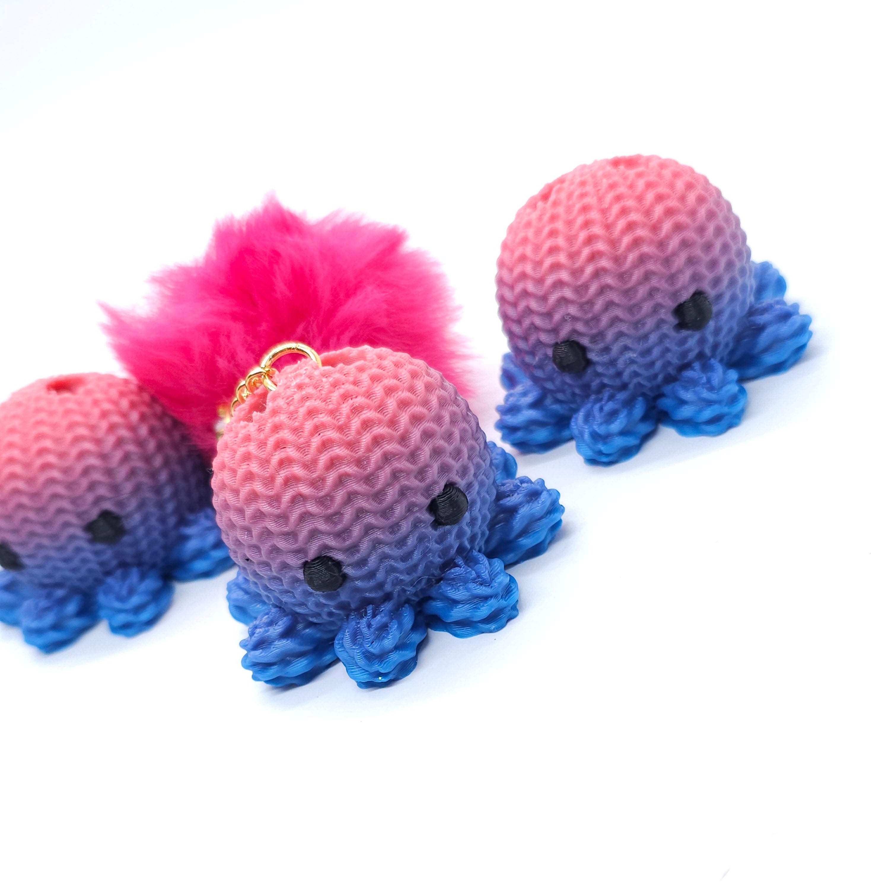 Crochet Octopus Keychain