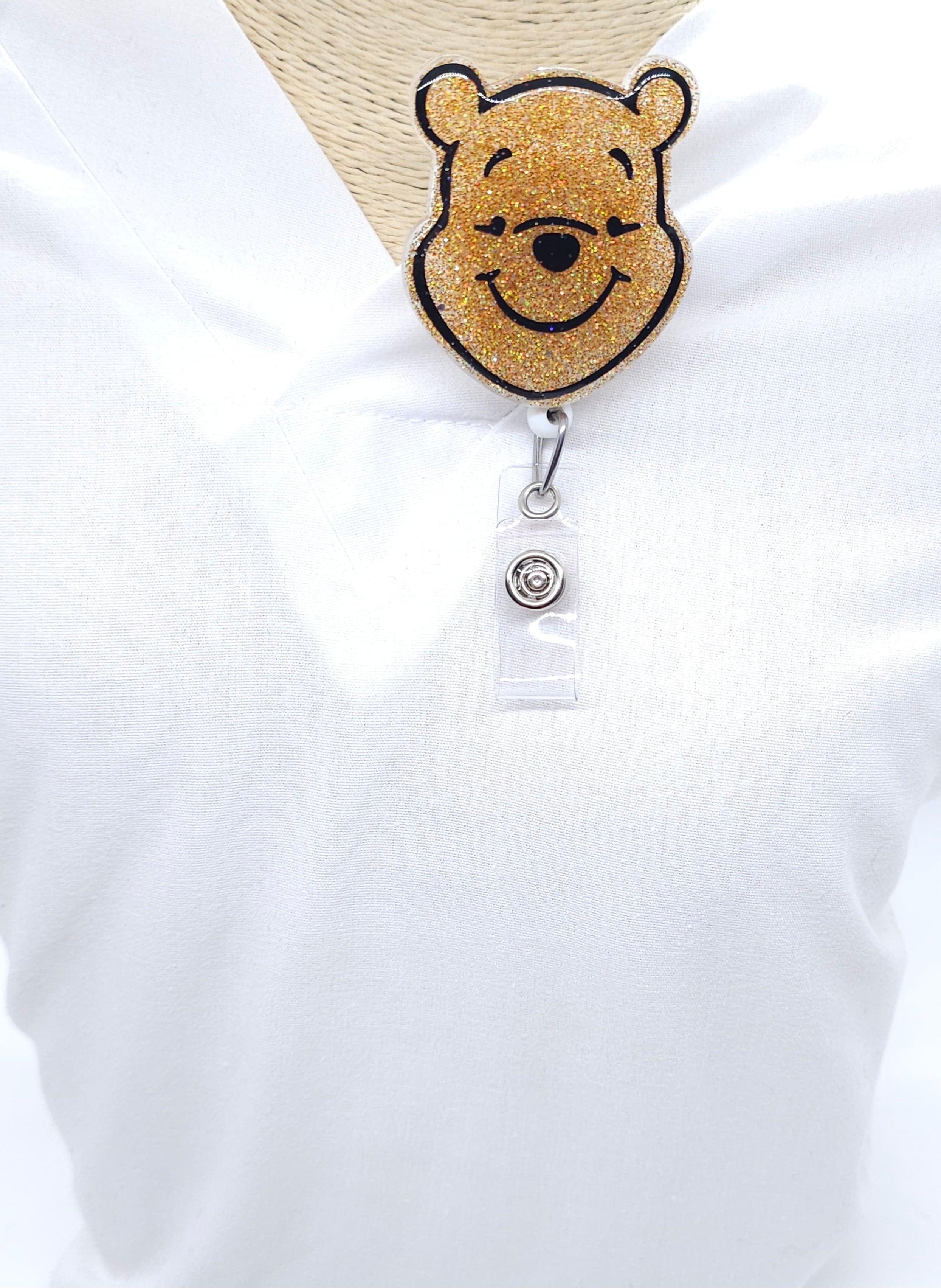 Honey Bear Glitter Badge Reel
