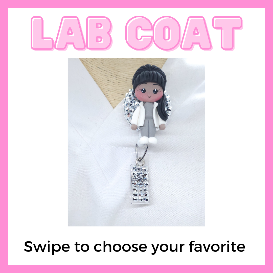 Lab Coat Nursing Badge Reel