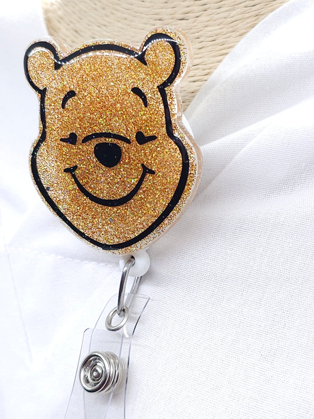 Honey Bear Glitter Badge Reel