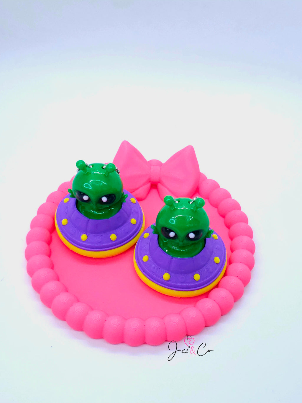Alien 3D Printed Fidget Clicker Keychain