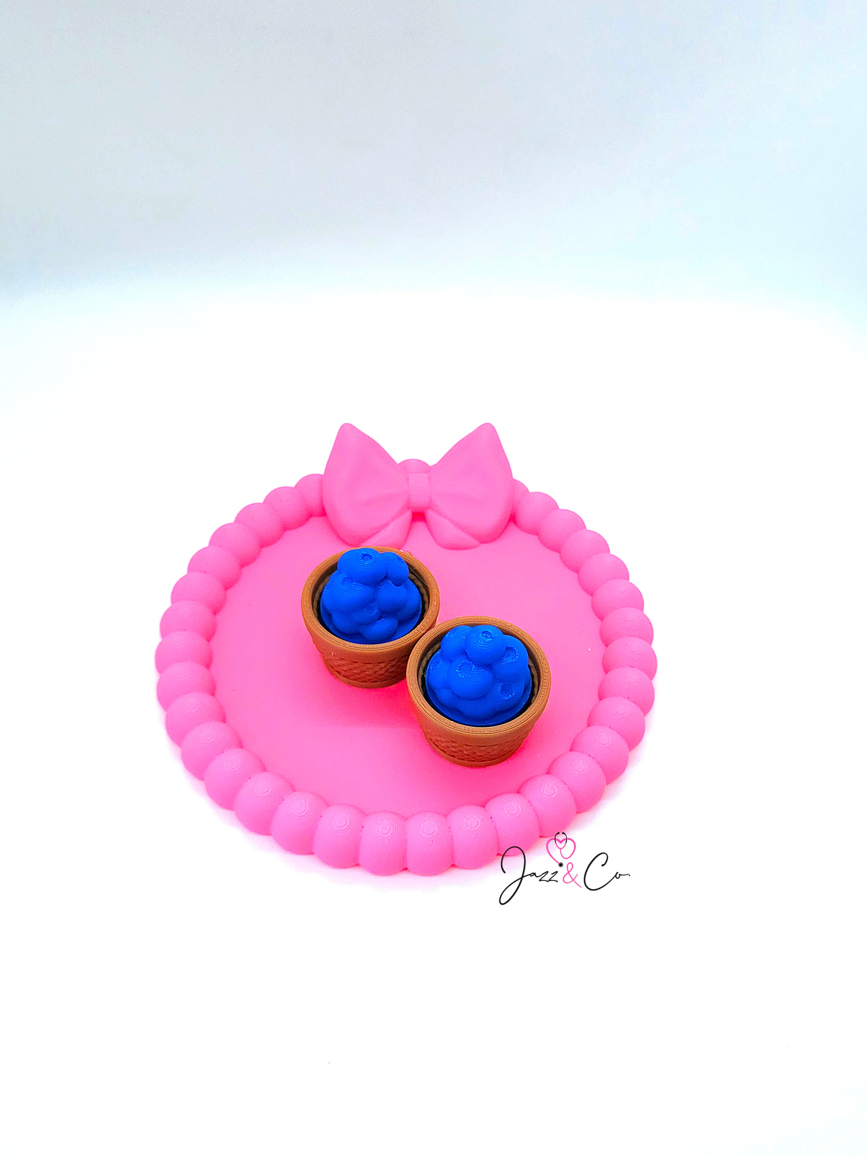 Blueberry Basket Fidget Clicker Keychain