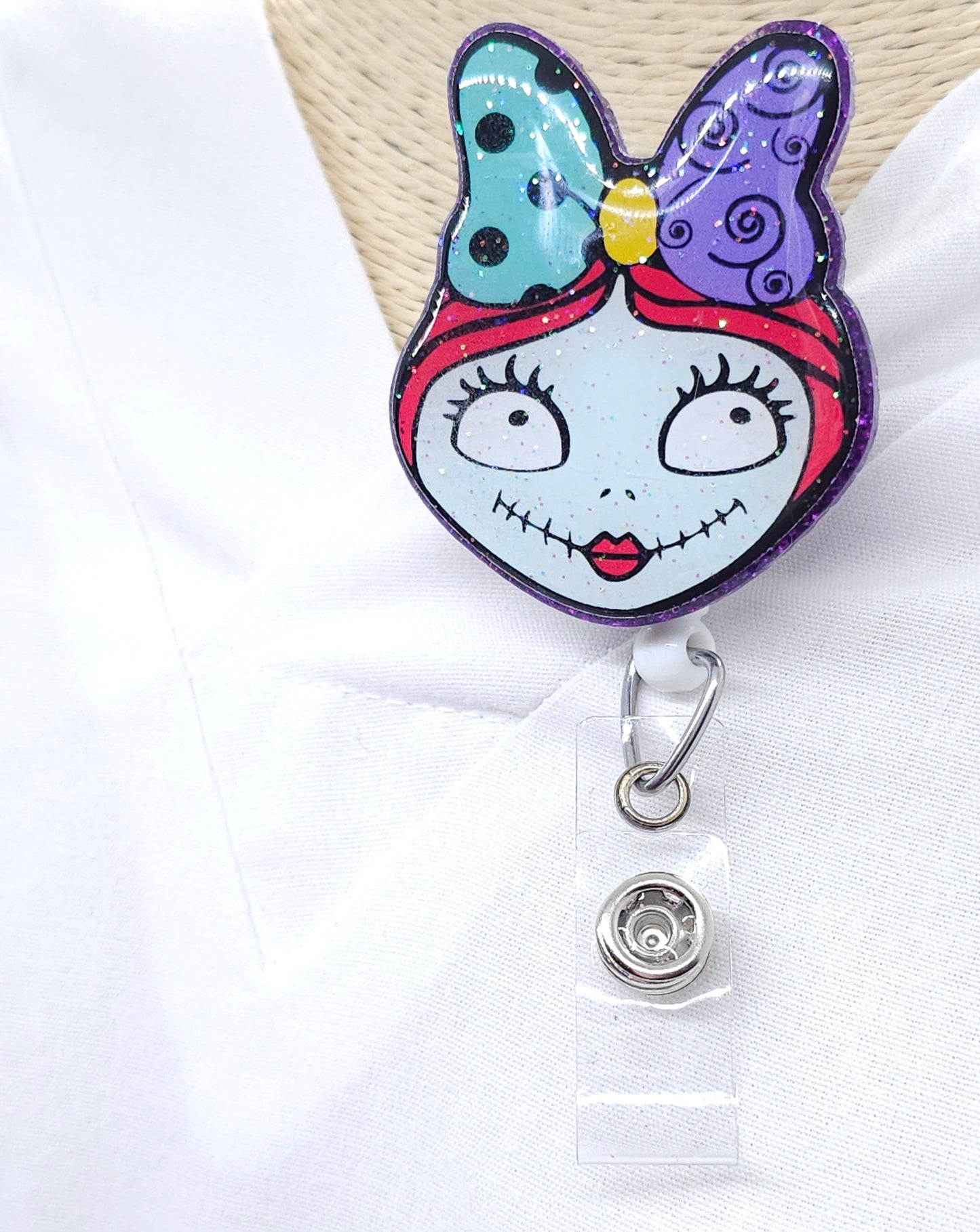 Sally Rag Doll Badge Reel