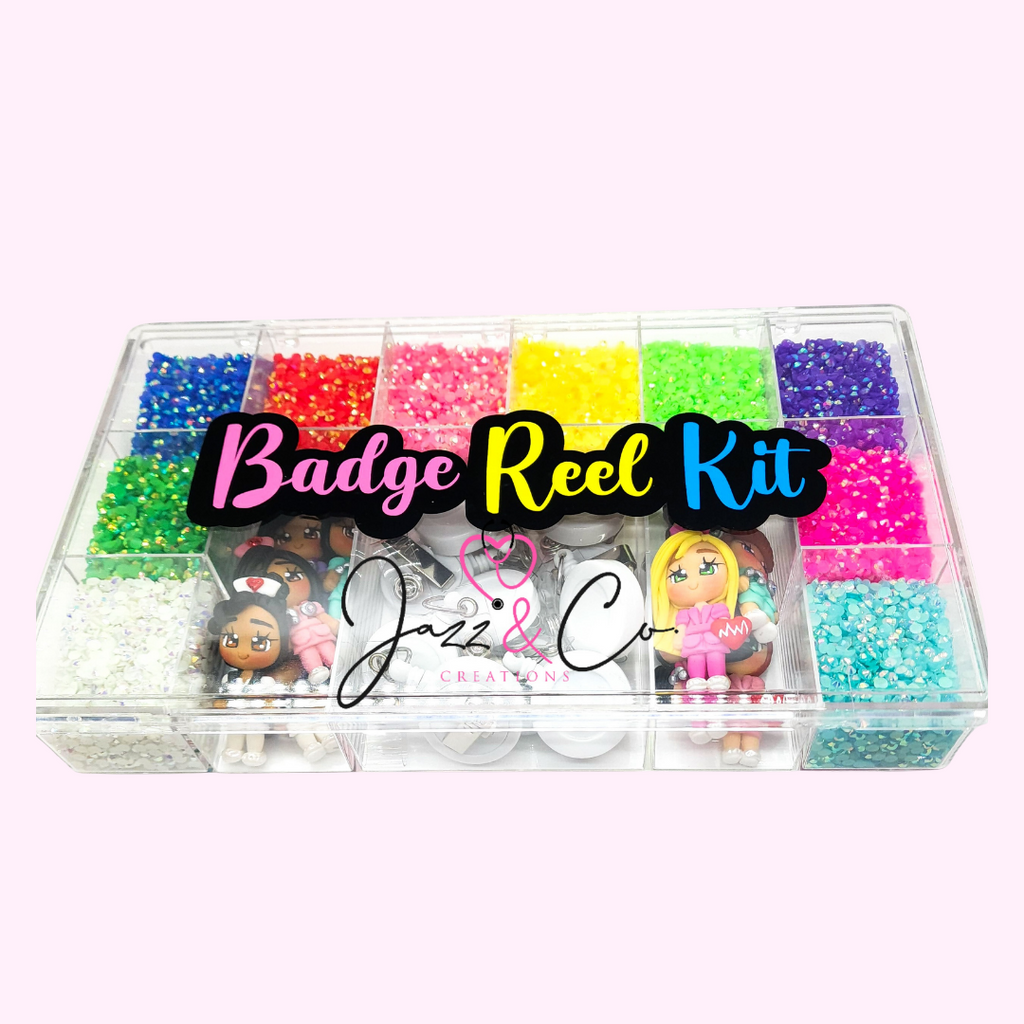 Make Your Own Bling, DIY Rhinestone Badge Reel Kit (Makes Up to 10 Reels)