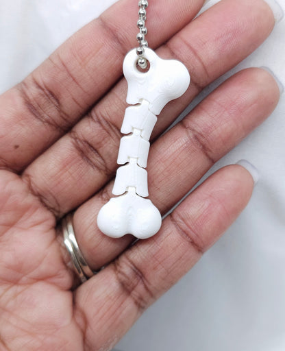 Flexible Bone Badge Reel Charm - Fun Nurse Accessory