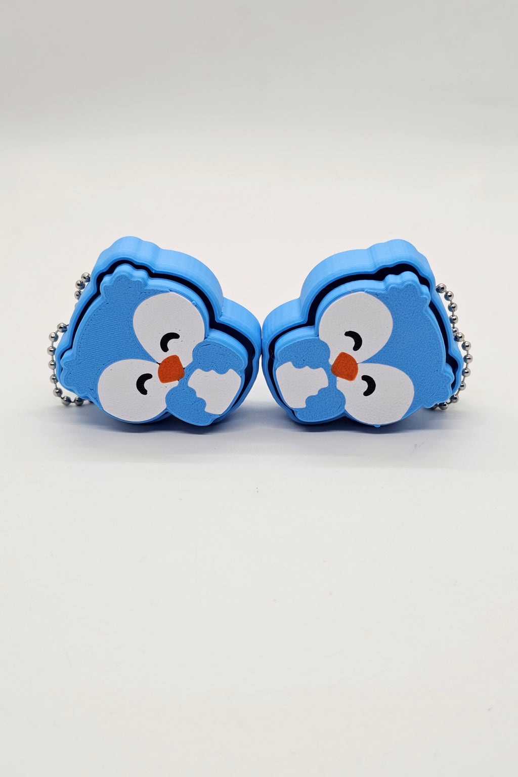 Owl Fidget Clicker Keychain - Blue