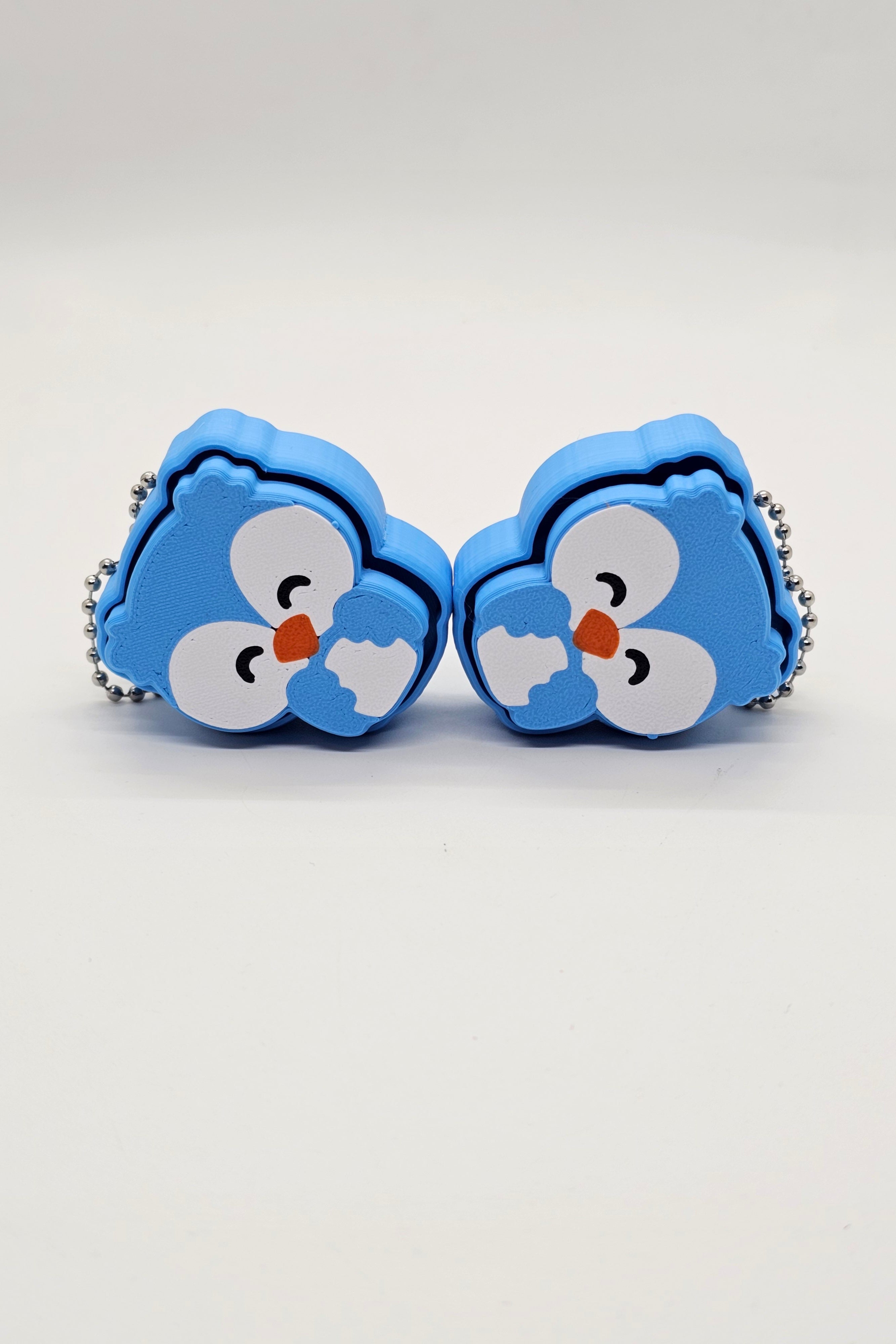 Owl Fidget Clicker Keychain - Blue