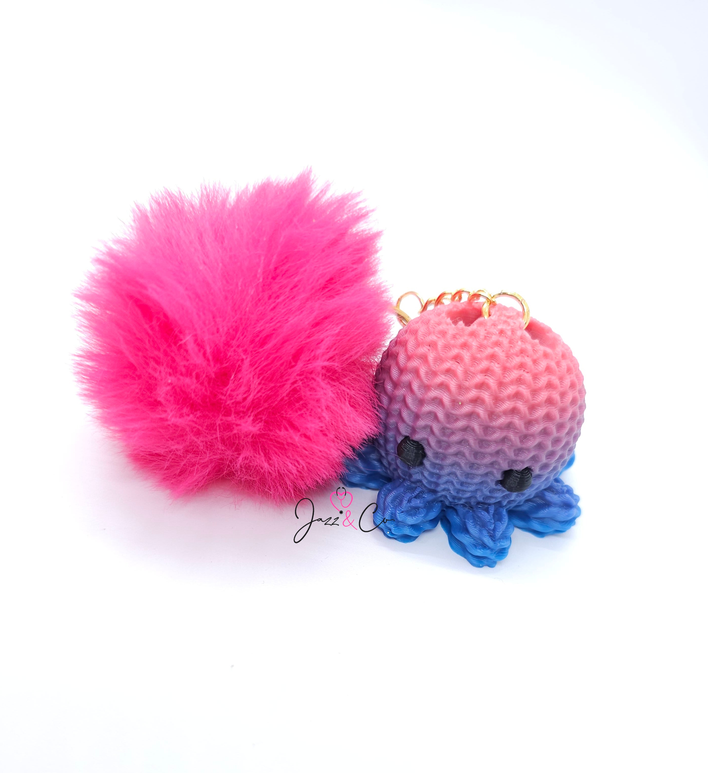 Crochet Octopus Keychain