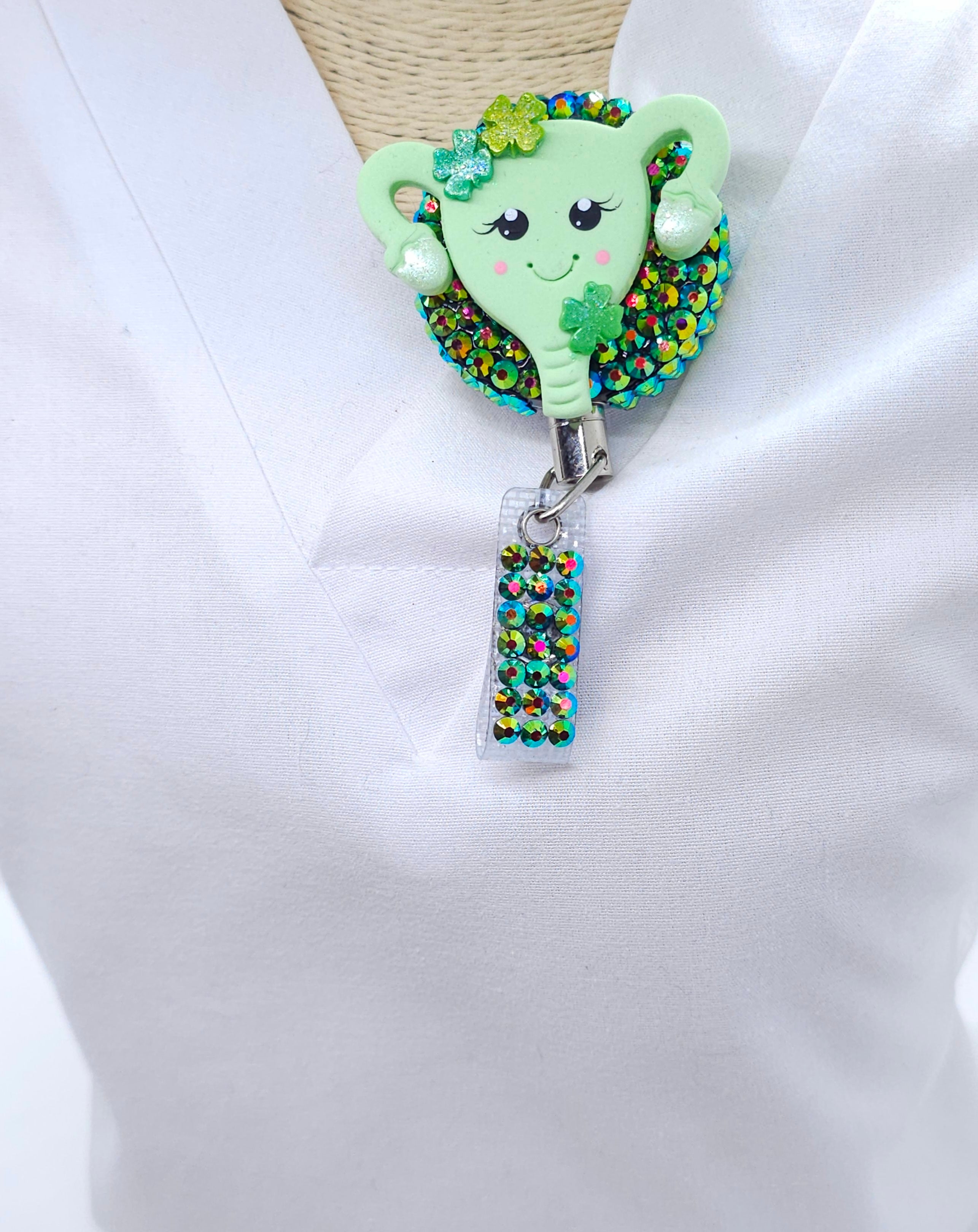 St. Patrick Day Uterus Badge Reel