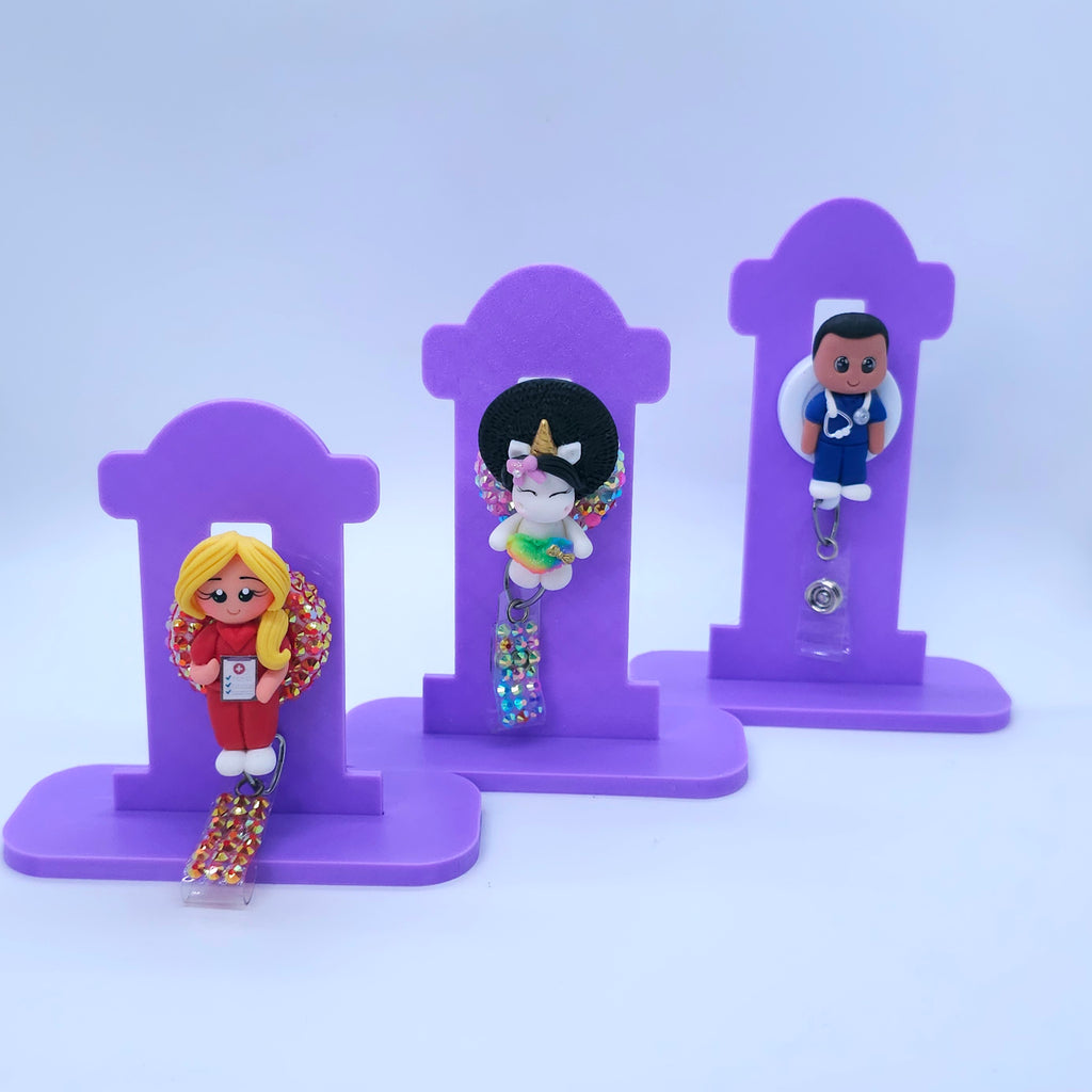 Badge Reel Display Stand - 3D Printed Holder (Small, Medium, Large)