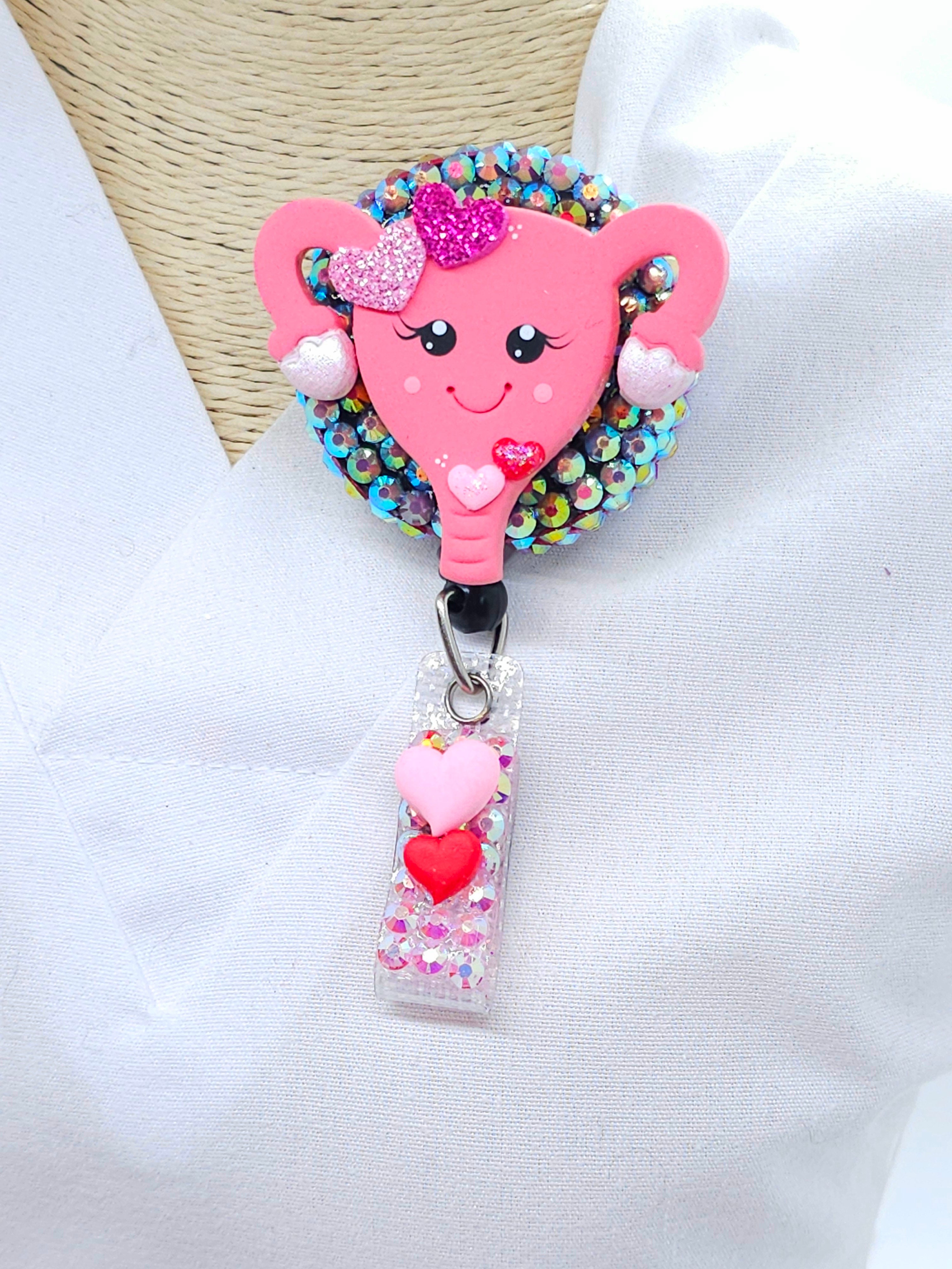 Valentines Day Uterus Badge Reel