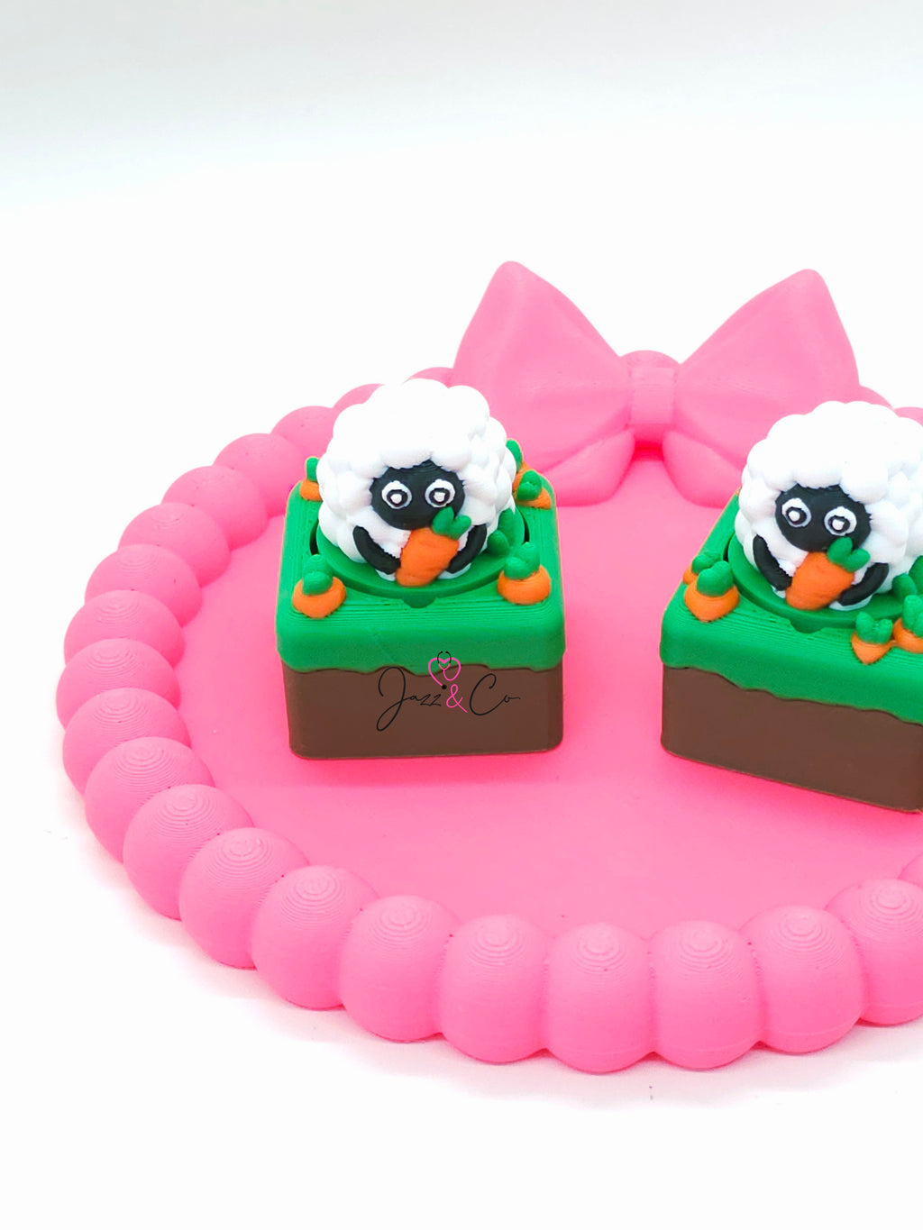 Sheep Garden Fidget Clicker Keychain