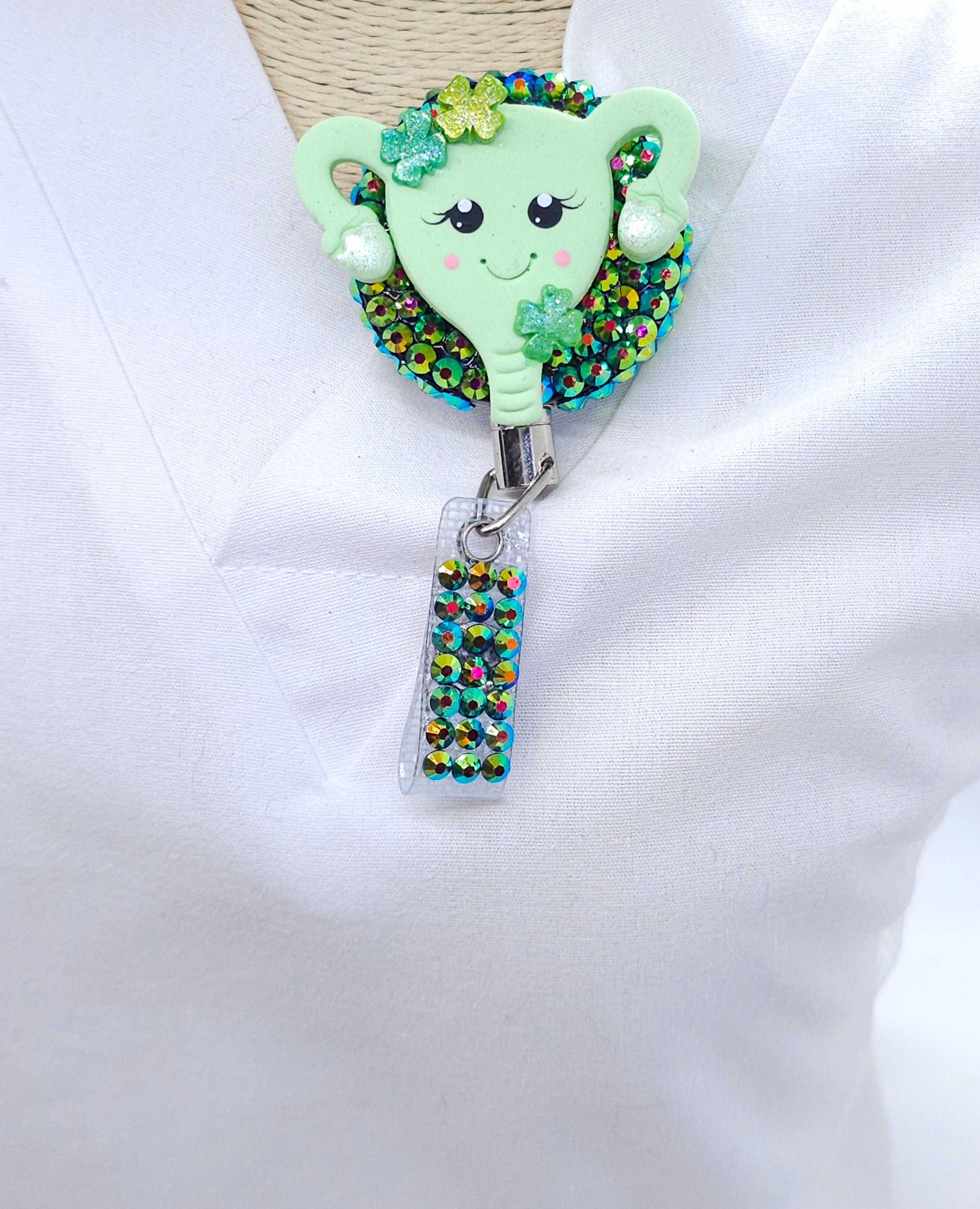 St. Patrick Day Uterus Badge Reel