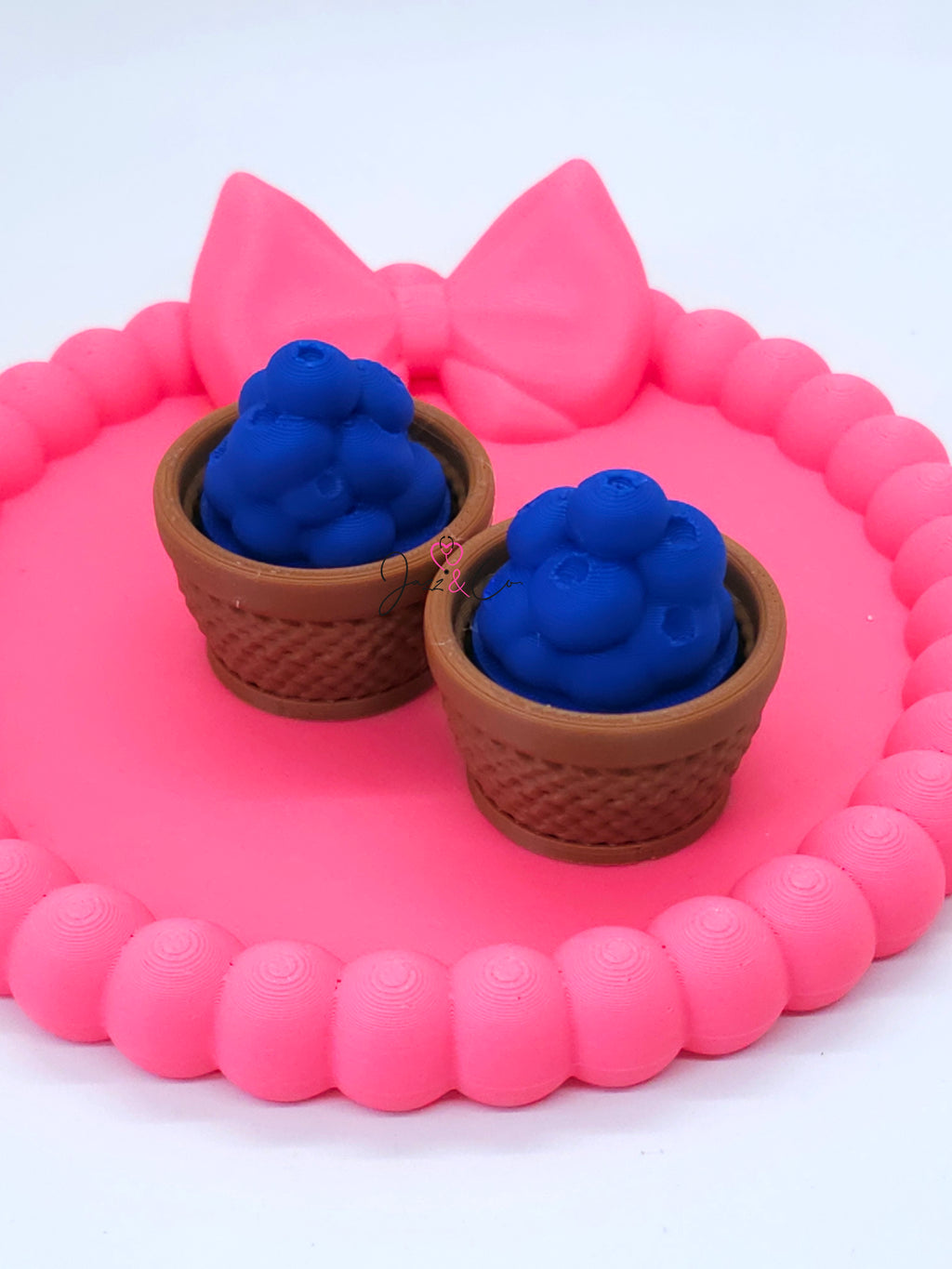 Blueberry Basket Fidget Clicker Keychain