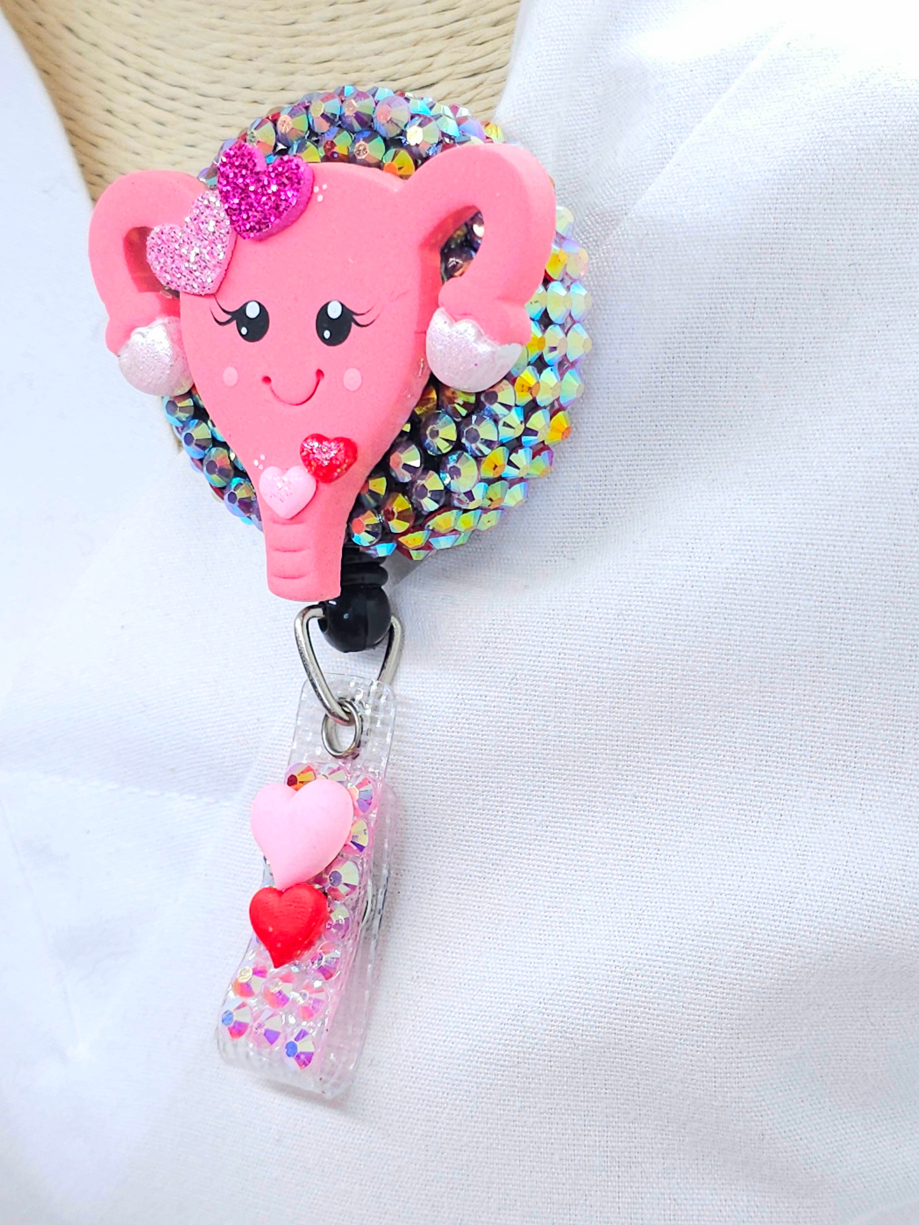 Valentines Day Uterus Badge Reel