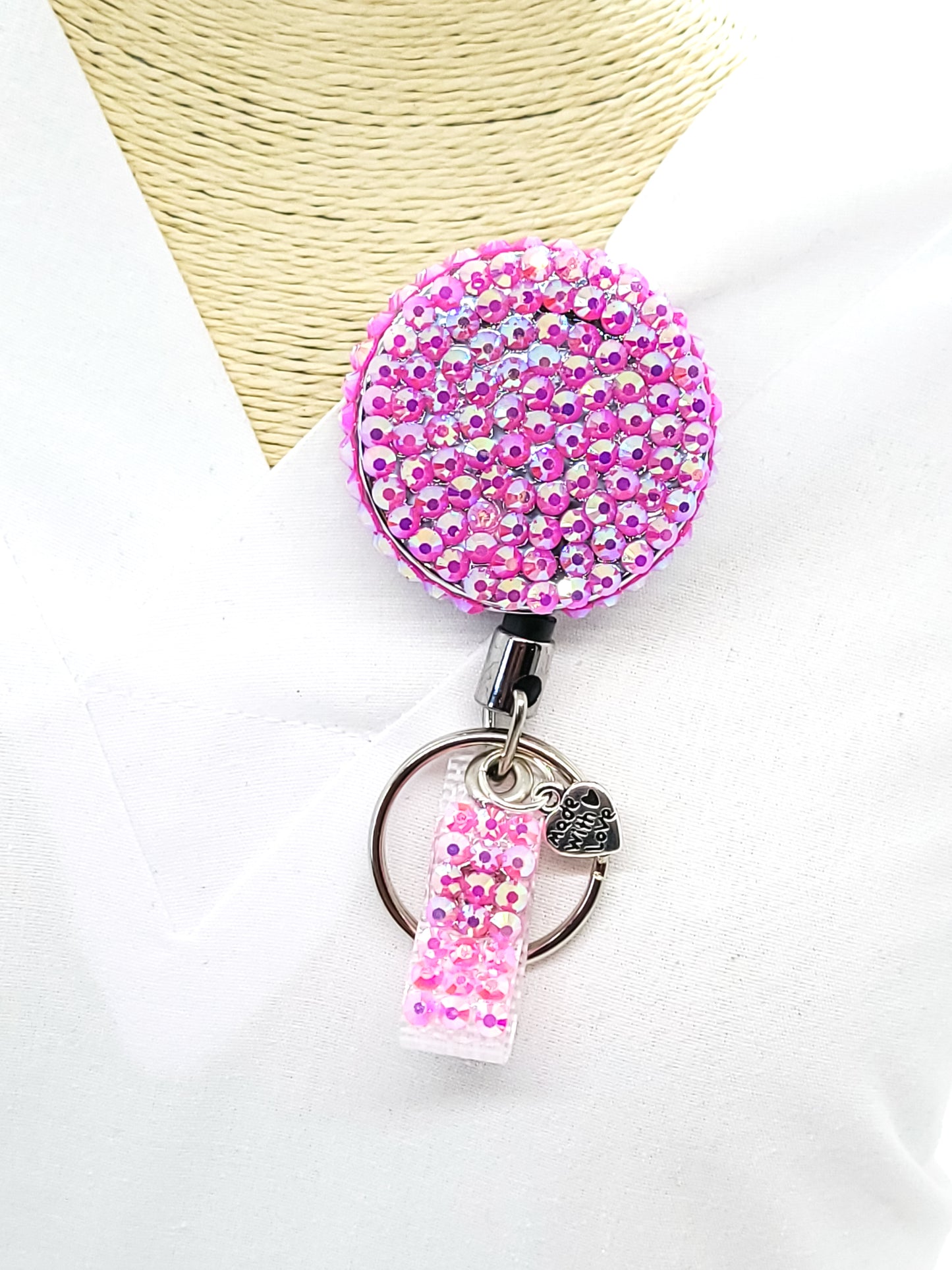 Dark Pink ID Badge Reel