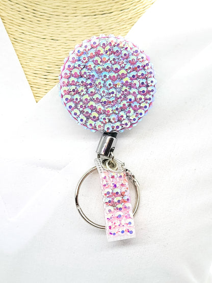 Light Pink Rhinestone Badge Reel