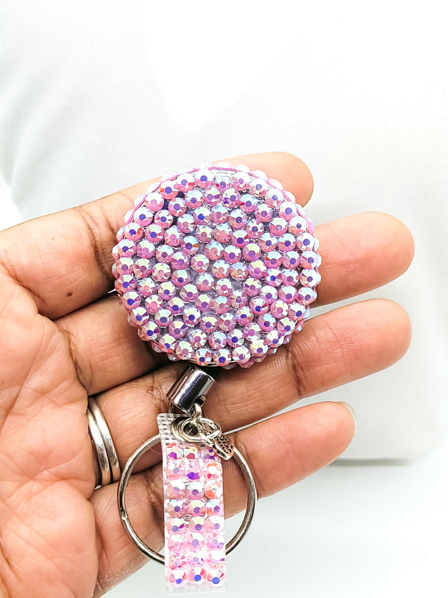 Colorful Rhinestone Heavy Duty Badge Reel