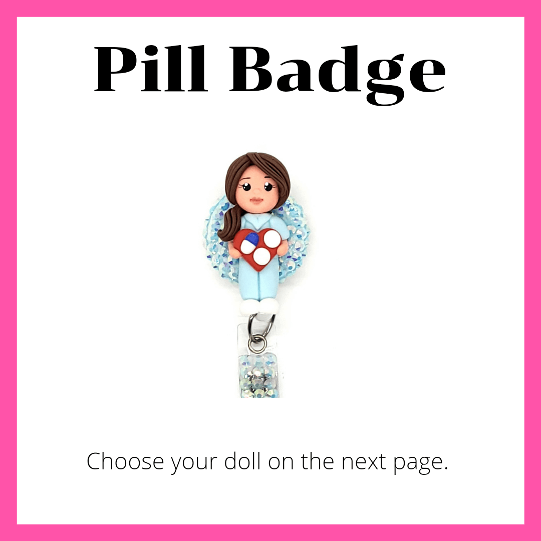 Nurse Pill Badge Reel - Pharmacy Badge Reel