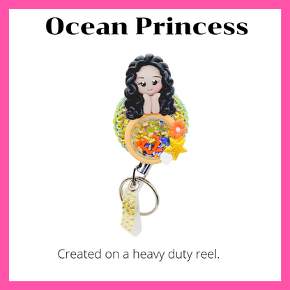 Ocean Princess Shaker Badge Reel