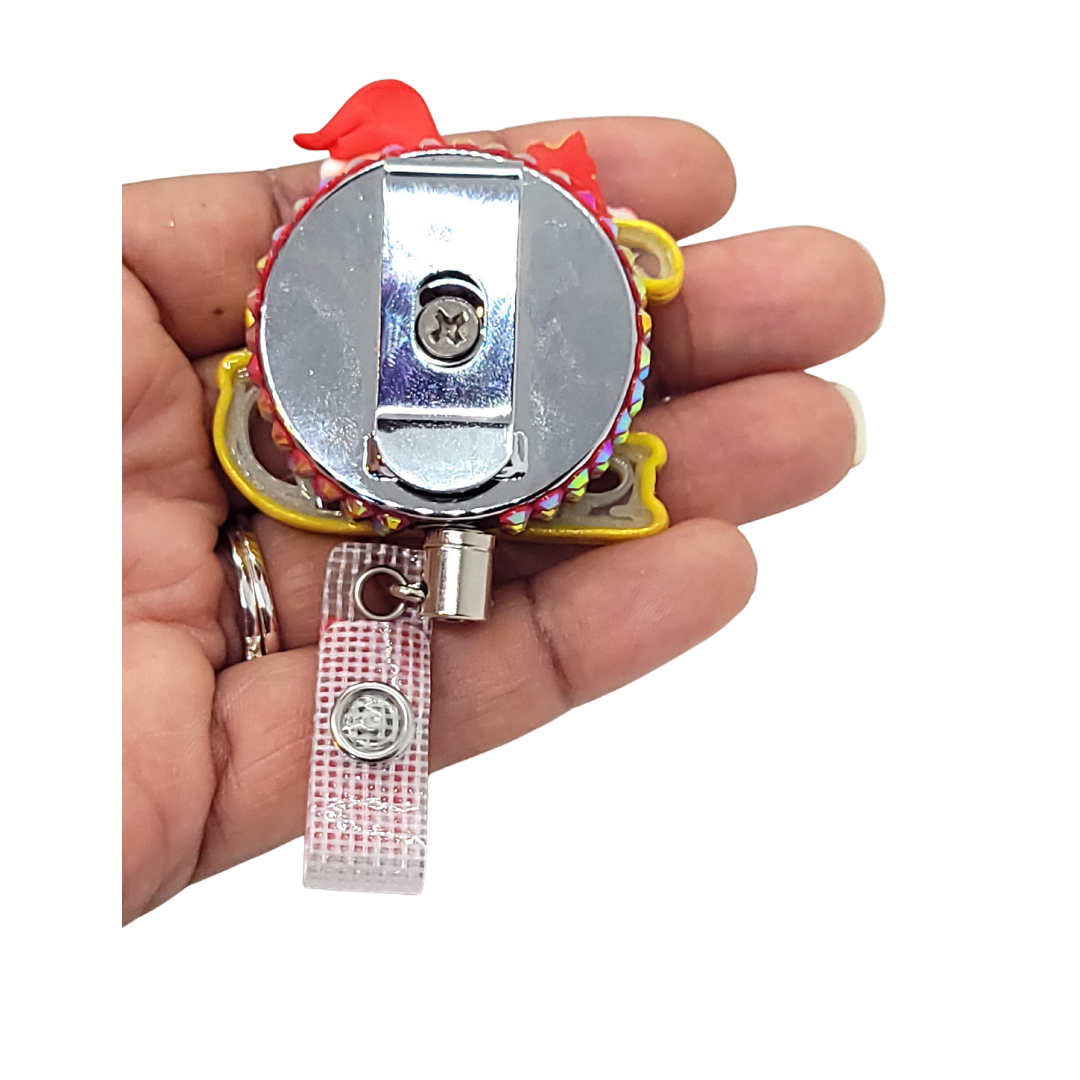 Santa Sleigh Badge Reel